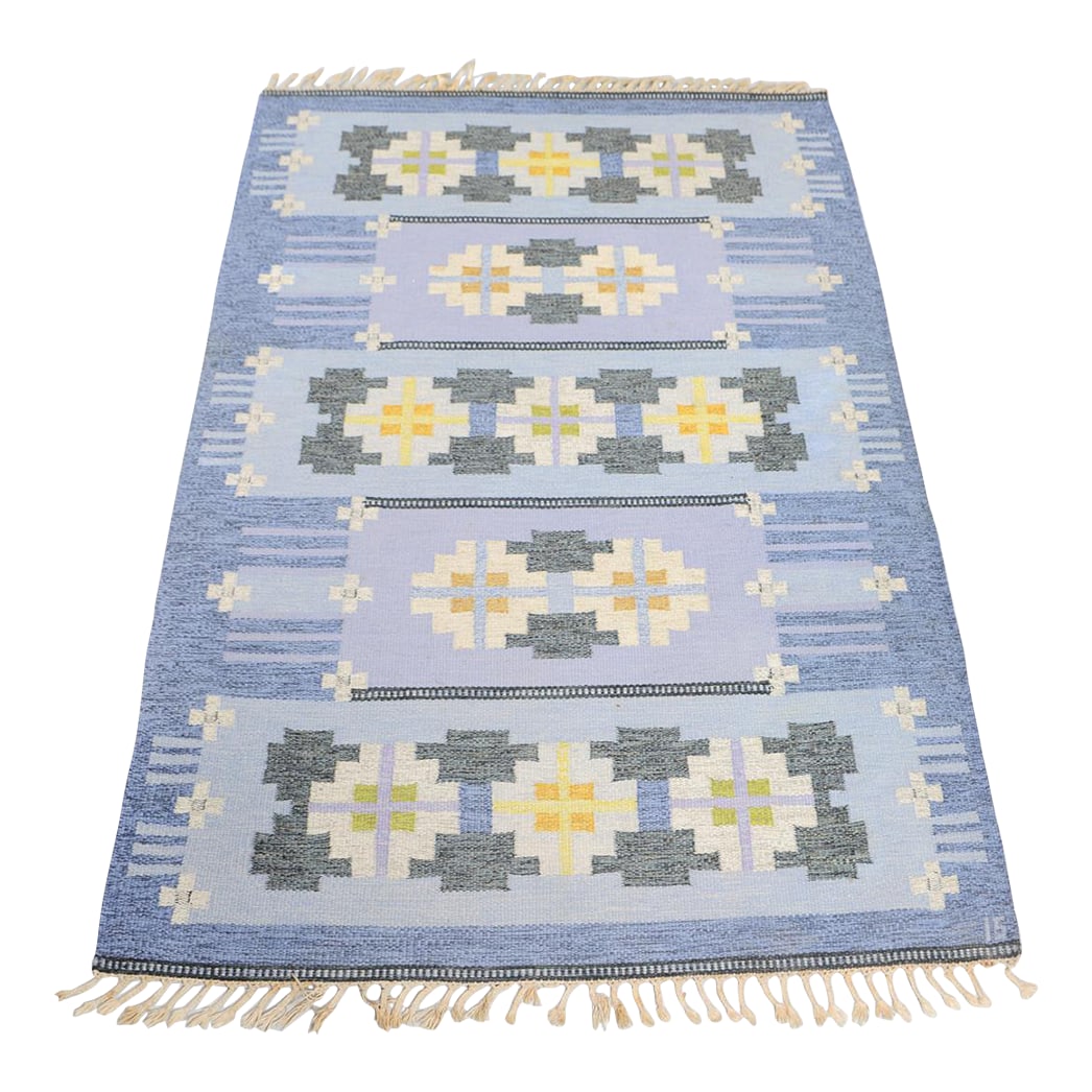 Ingegerd Silow Vintage Swedish Rollakan Rug, "Sofiero" - 5'4" X 7'10" (1 of 7)