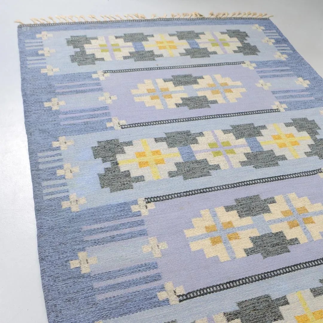 Ingegerd Silow Vintage Swedish Rollakan Rug, "Sofiero" - 5'4" X 7'10" - 2