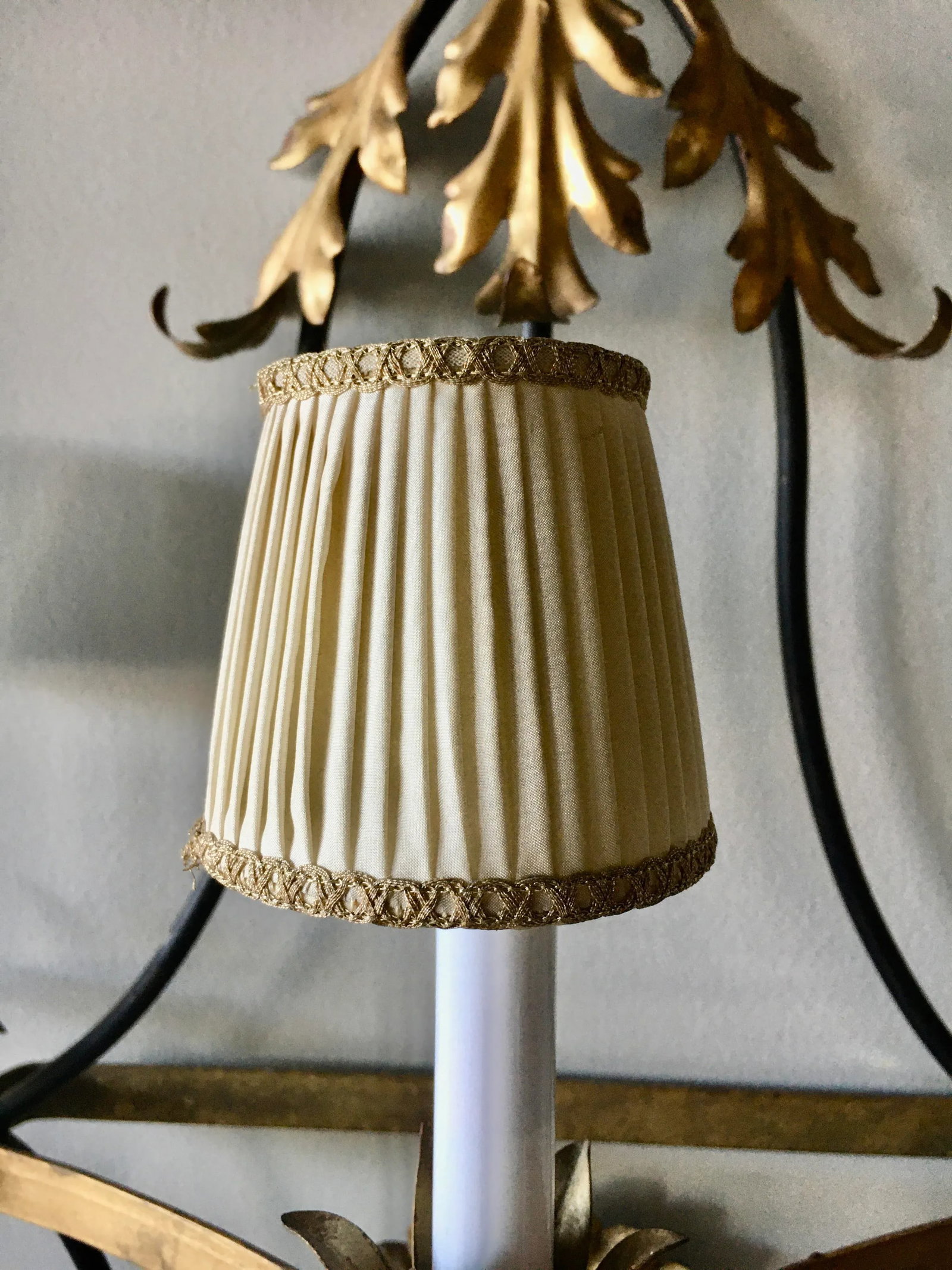 Mid 20th C. Italian Tole Sconce Lights - a Pair - 5
