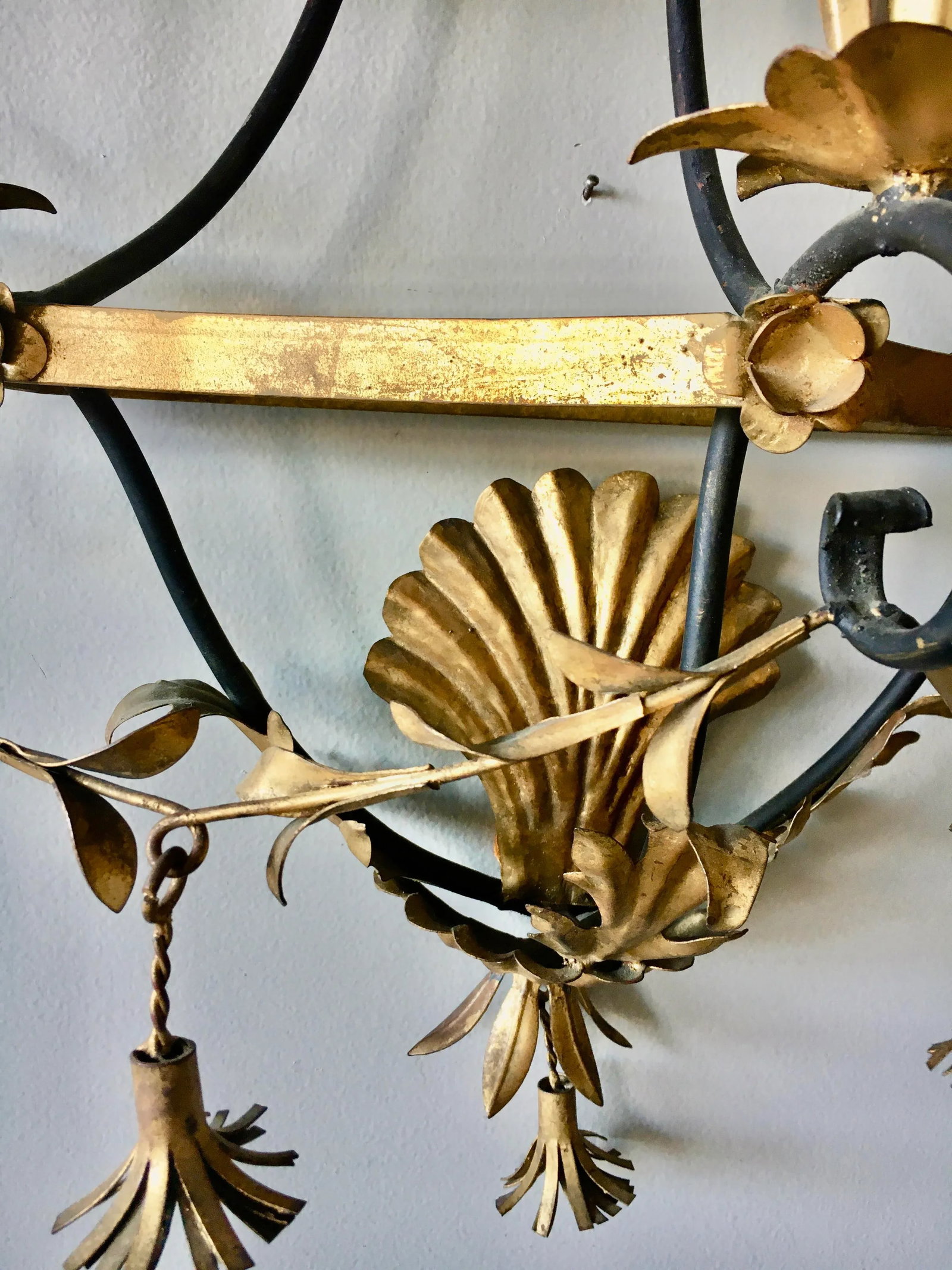 Mid 20th C. Italian Tole Sconce Lights - a Pair - 7