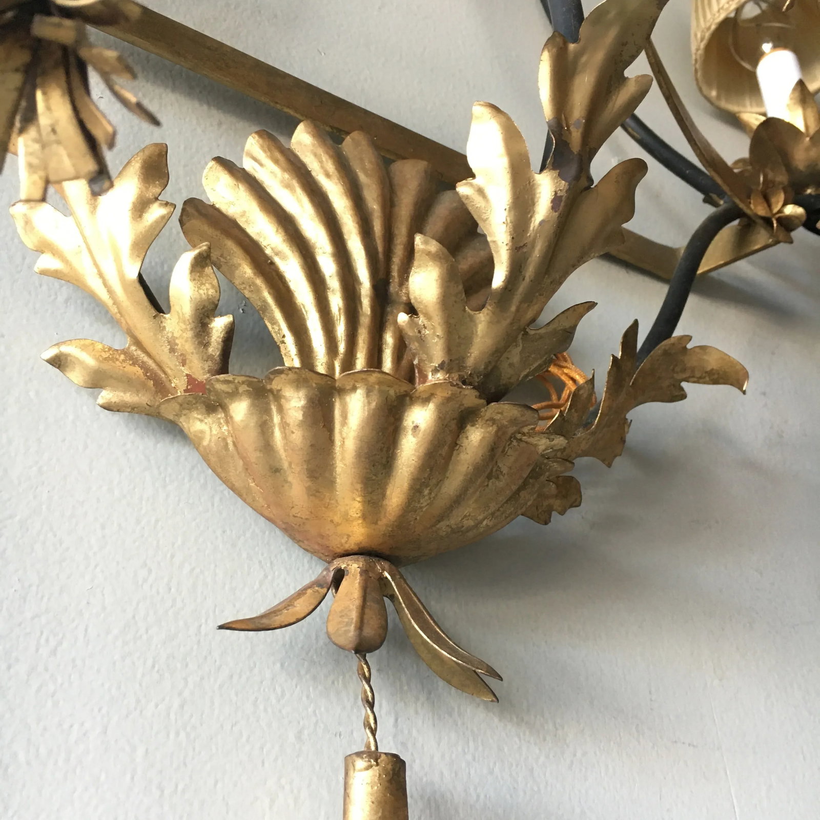 Mid 20th C. Italian Tole Sconce Lights - a Pair - 9