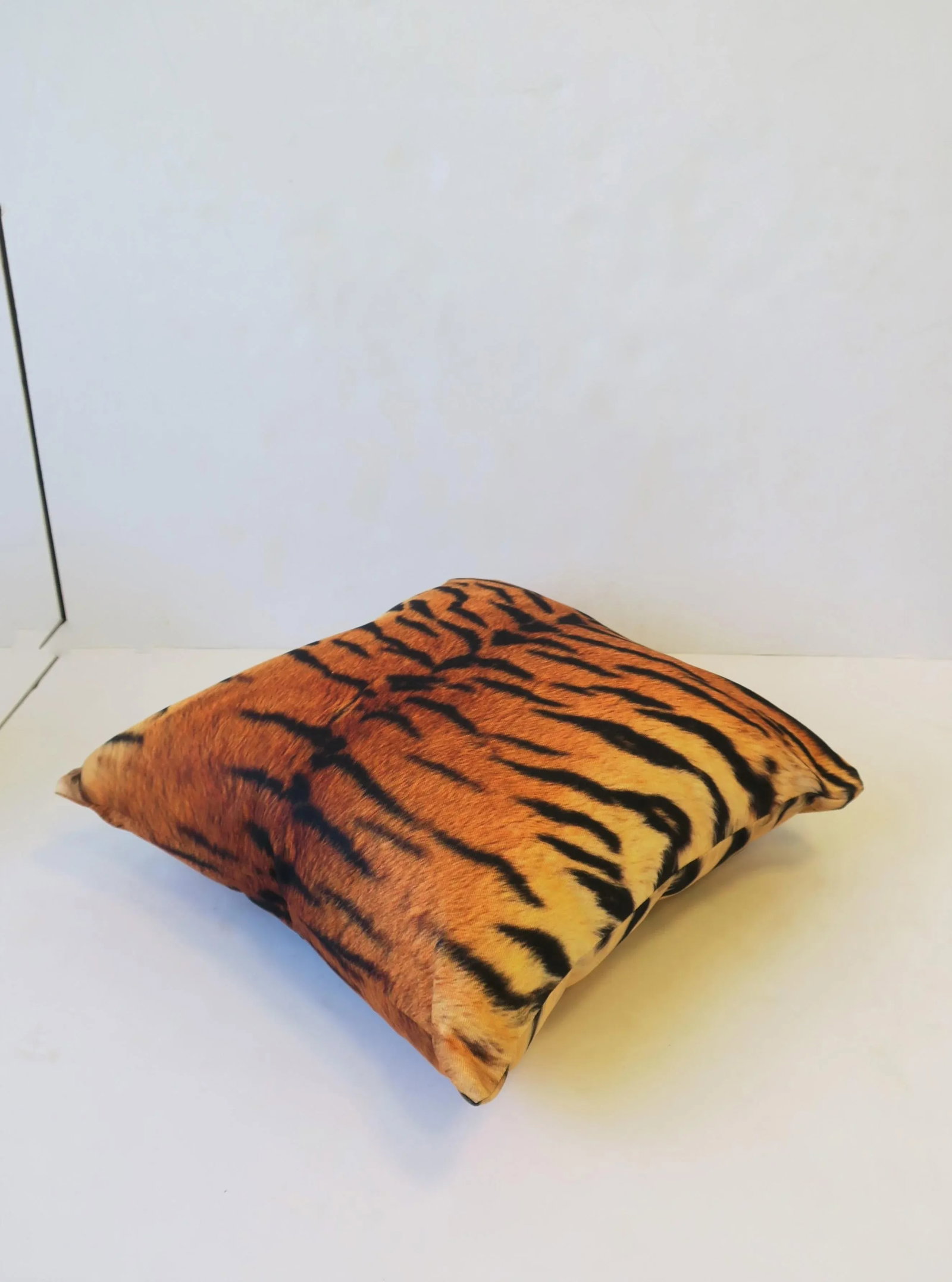Tiger Cat Cotton Throw Pillow - 3