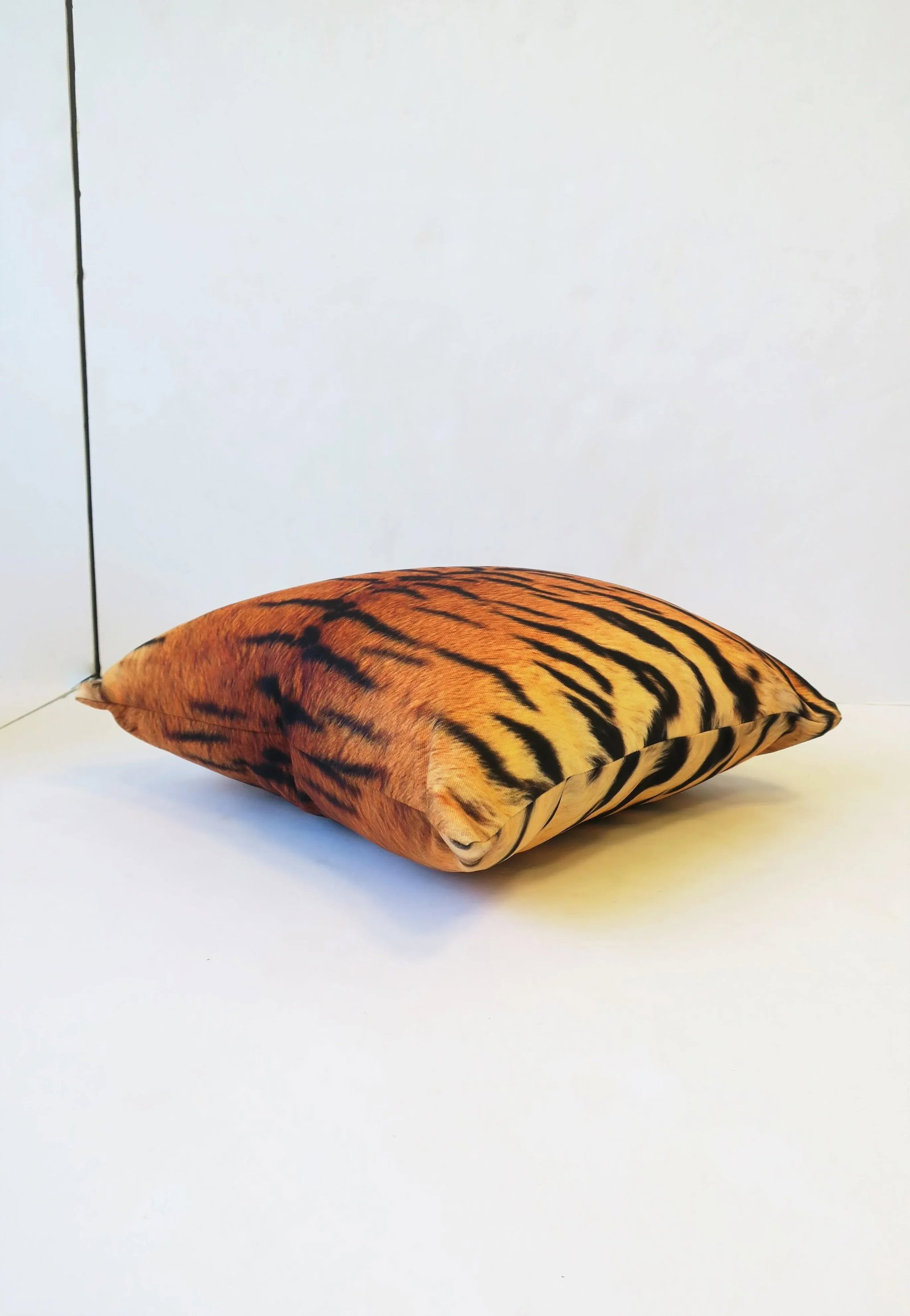 Tiger Cat Cotton Throw Pillow - 4