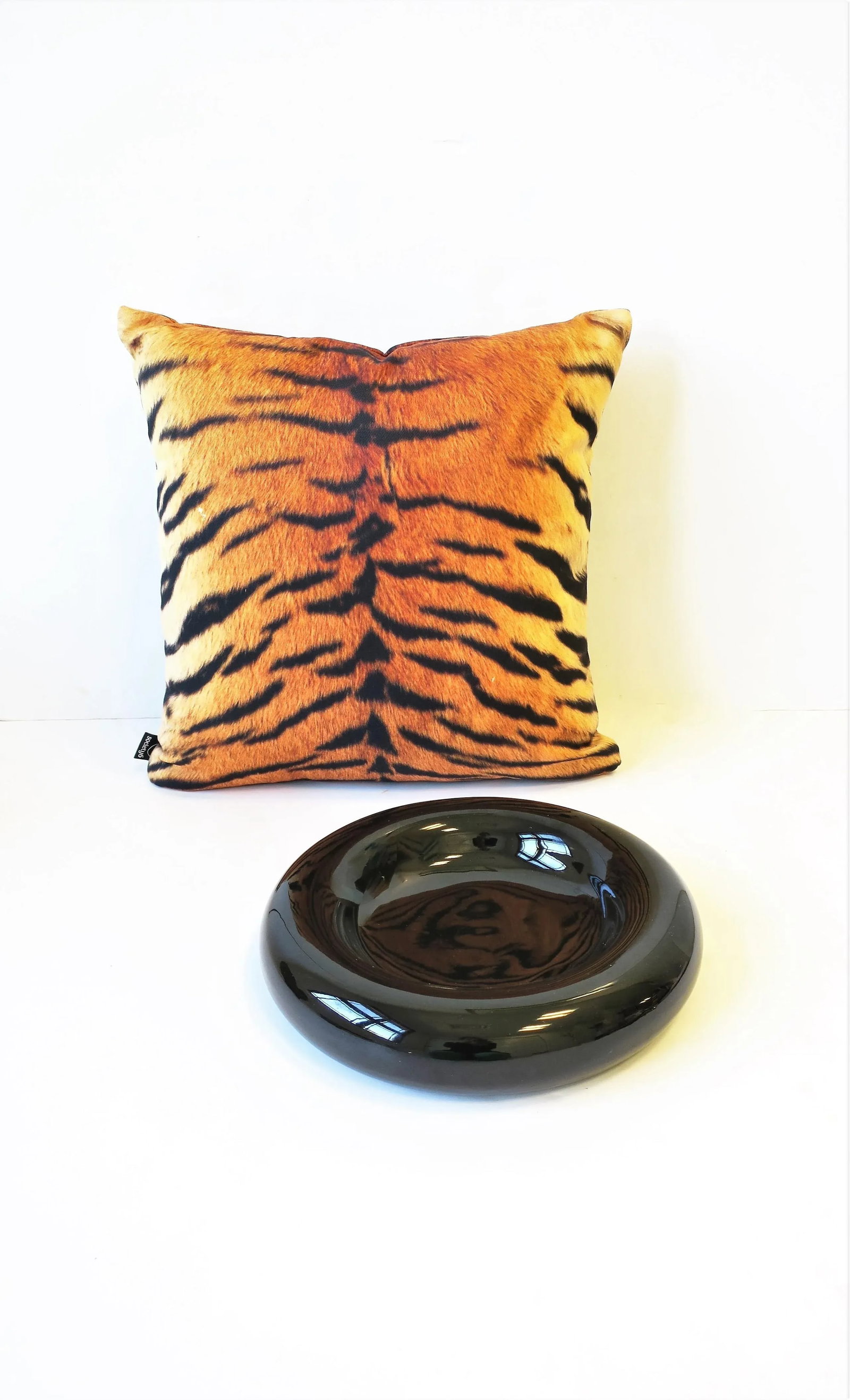 Tiger Cat Cotton Throw Pillow - 5