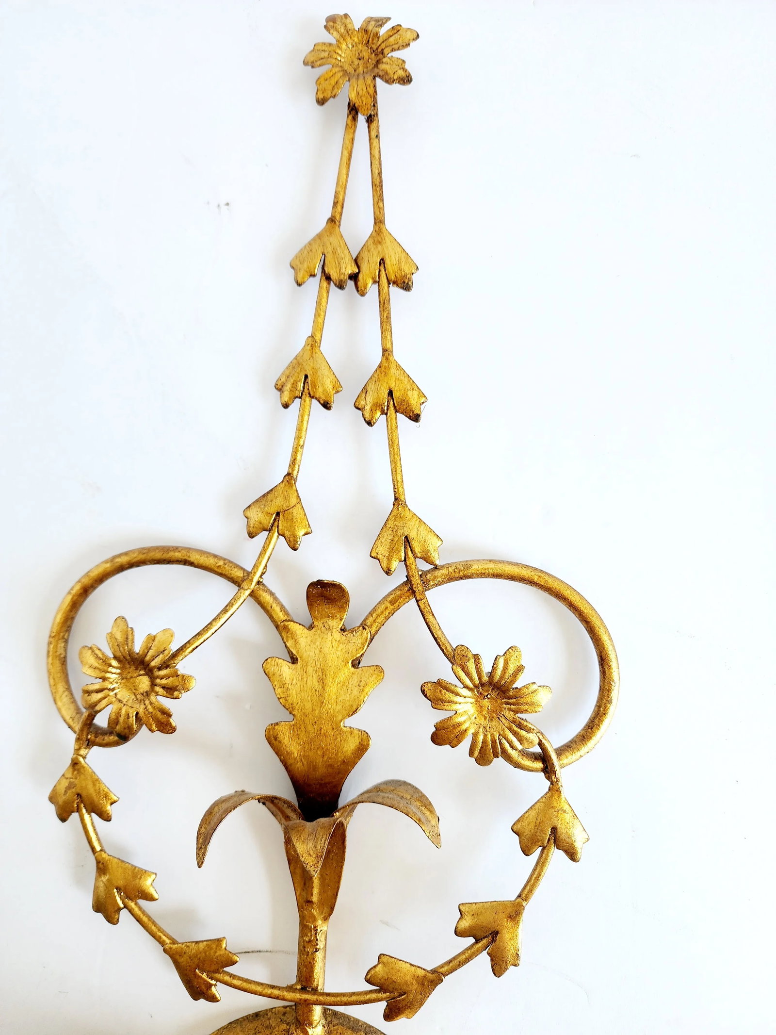 Vaughan Lighting Adam Style Gilt Metal 3 Lights Wall Sconces- A Pair - 4