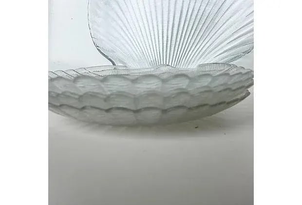 Vintage Glass Scallop Plates & Server - Set of 5 - 6