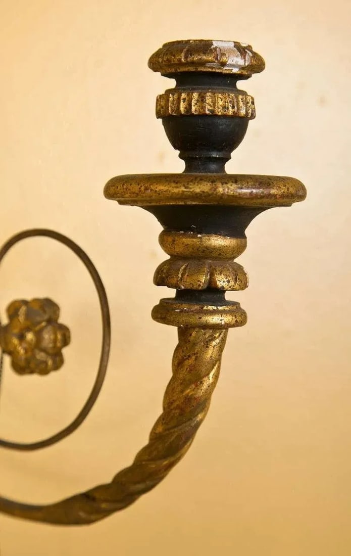 Eagle Carved Gilt Wall Sconces - a Pair - 6