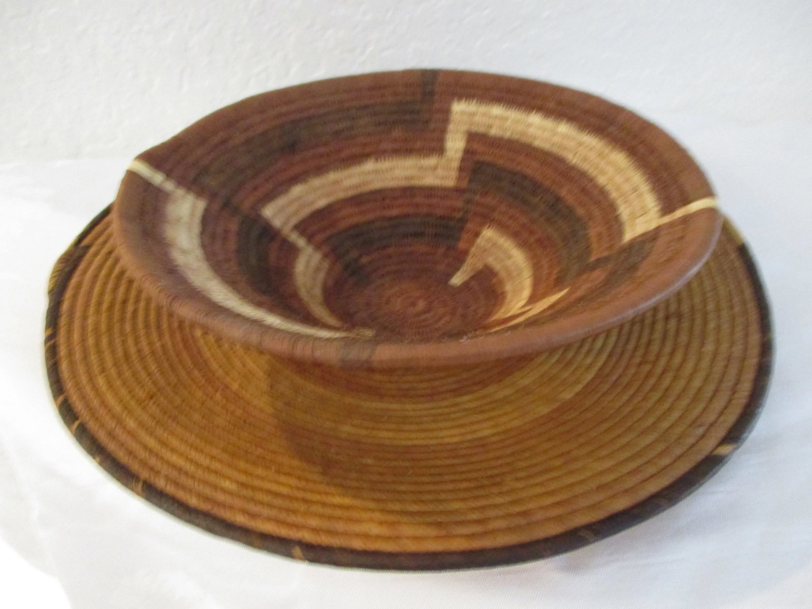 1970s African Hand-Woven Centerpiece Baskets - a Pair - 2