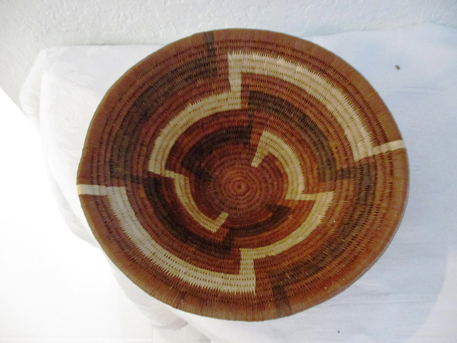 1970s African Hand-Woven Centerpiece Baskets - a Pair - 7