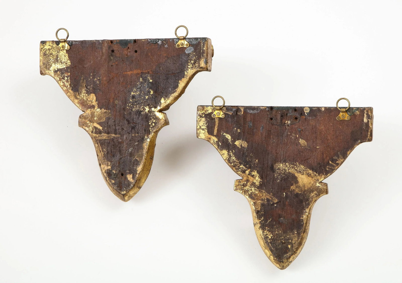 George IV Gilt Mahogany Wall Brackets - a Pair - 7