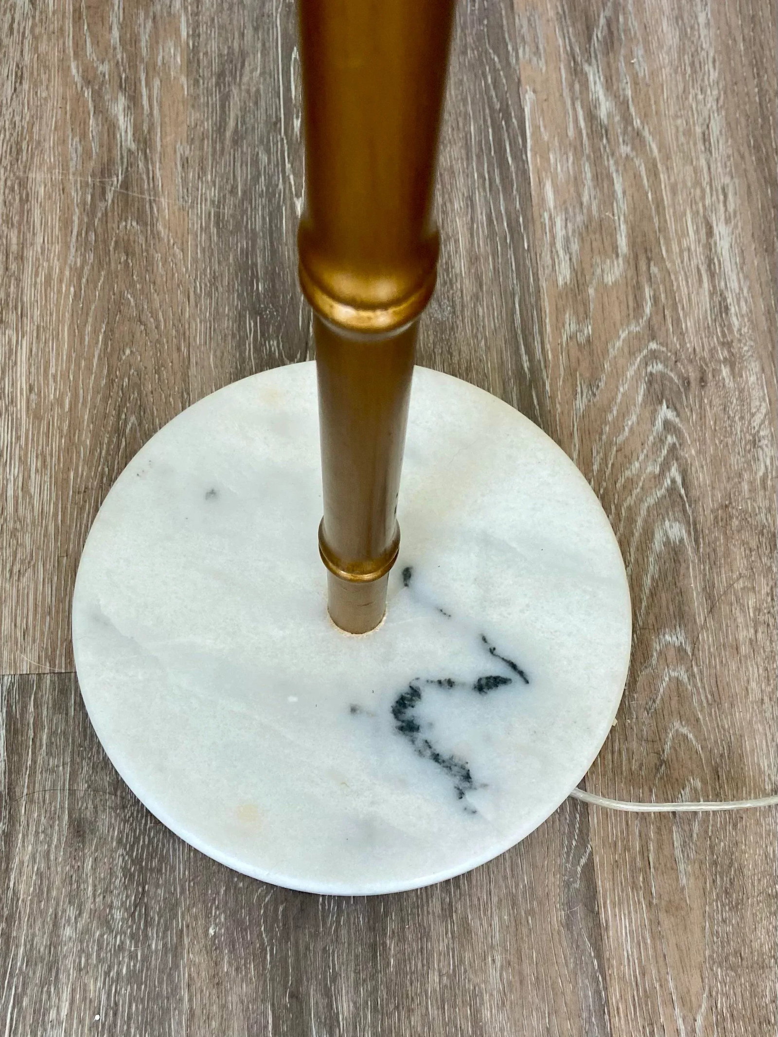 Vintage Mid Century Modern Chinoiserie Gold Palm Tree Floor Lamp - 6