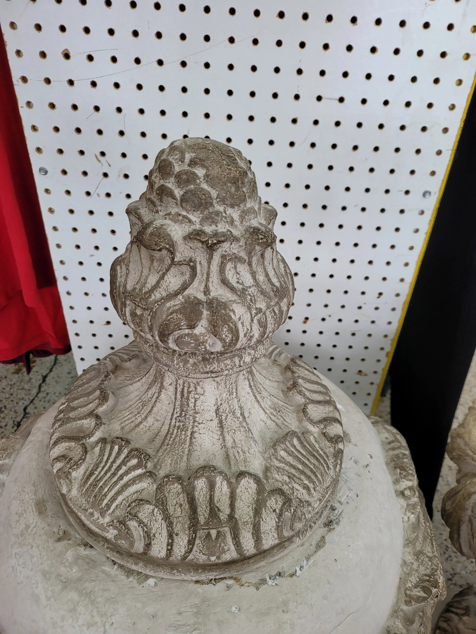 Vintage Concrete Urns With Rams Heads & Garlands - 12
