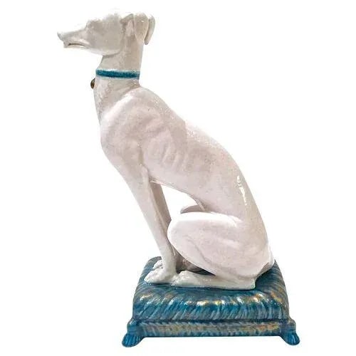 Vintage Italian Ceramic Whippet Figurine - 3