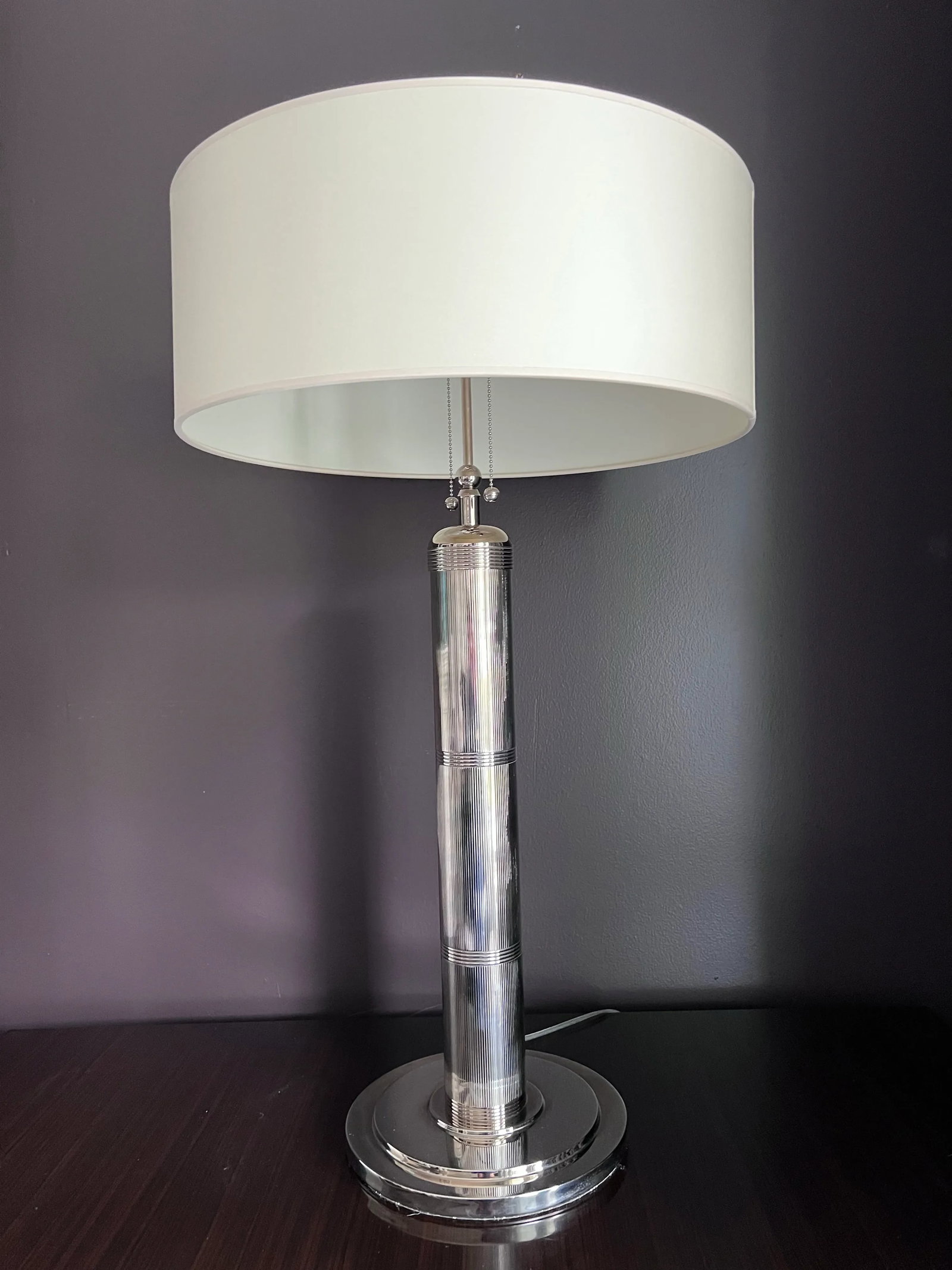 Thomas O'Brien for Visual Comfort Signature Longacre Tall Table Lamp in Polished Nickel - 3