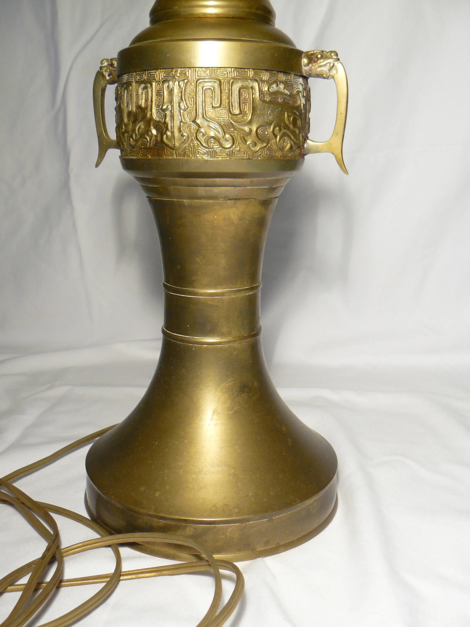 Mid-Century Asian Brass Lamps in the Style of James Mont - a Pair - 10
