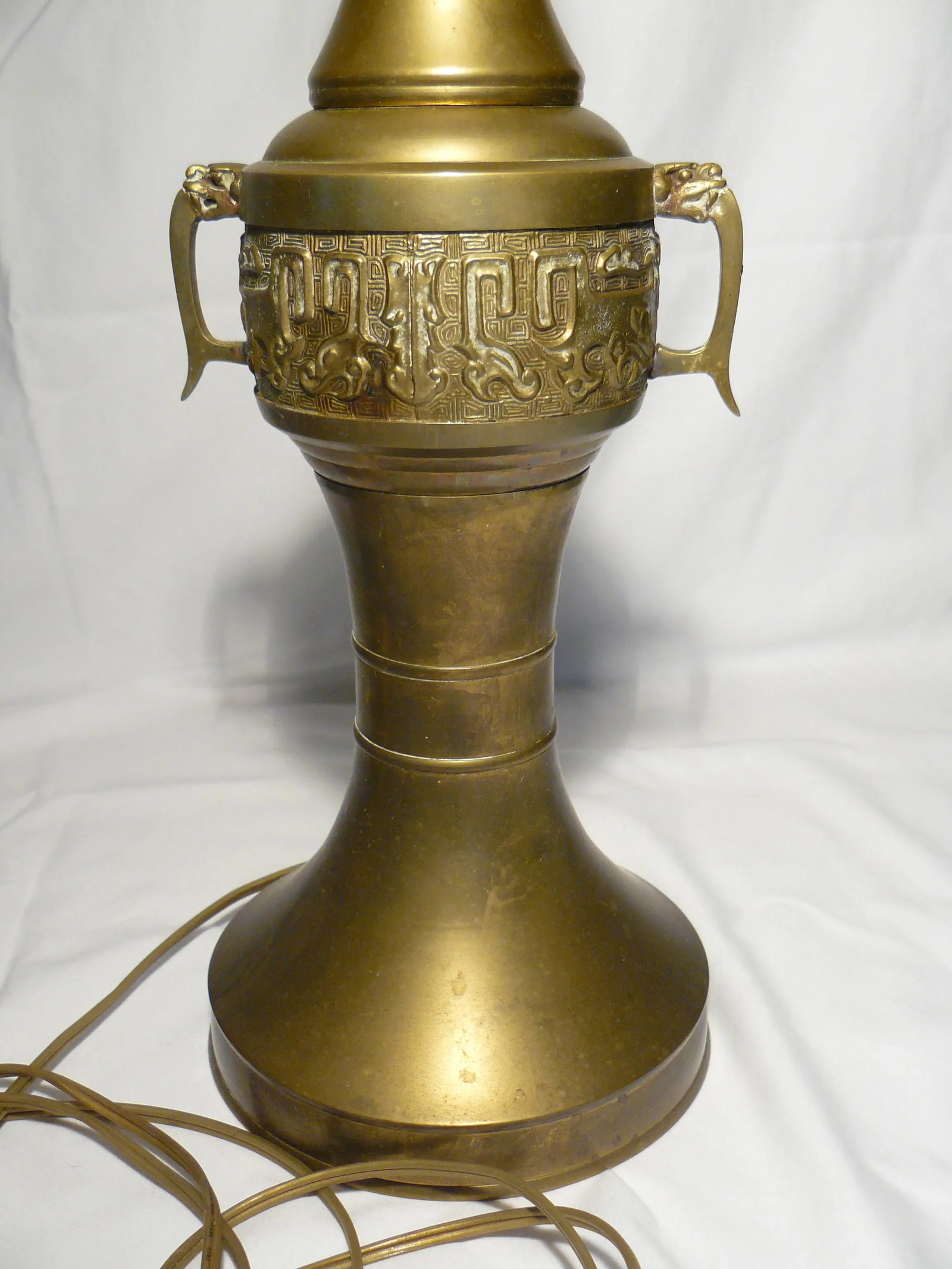 Mid-Century Asian Brass Lamps in the Style of James Mont - a Pair - 12