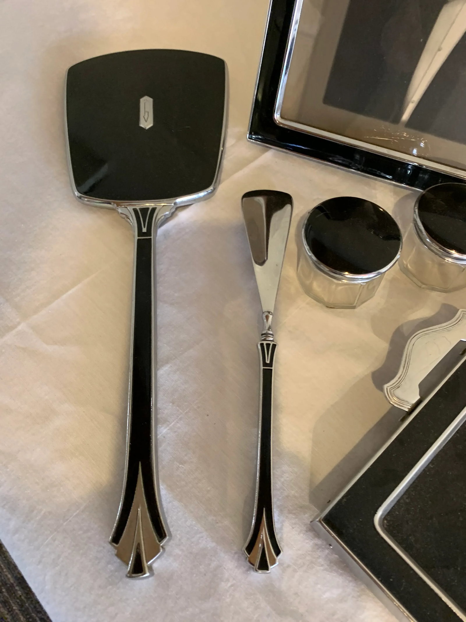 1930s Art Deco Vanity Set, 13 Pieces - 3