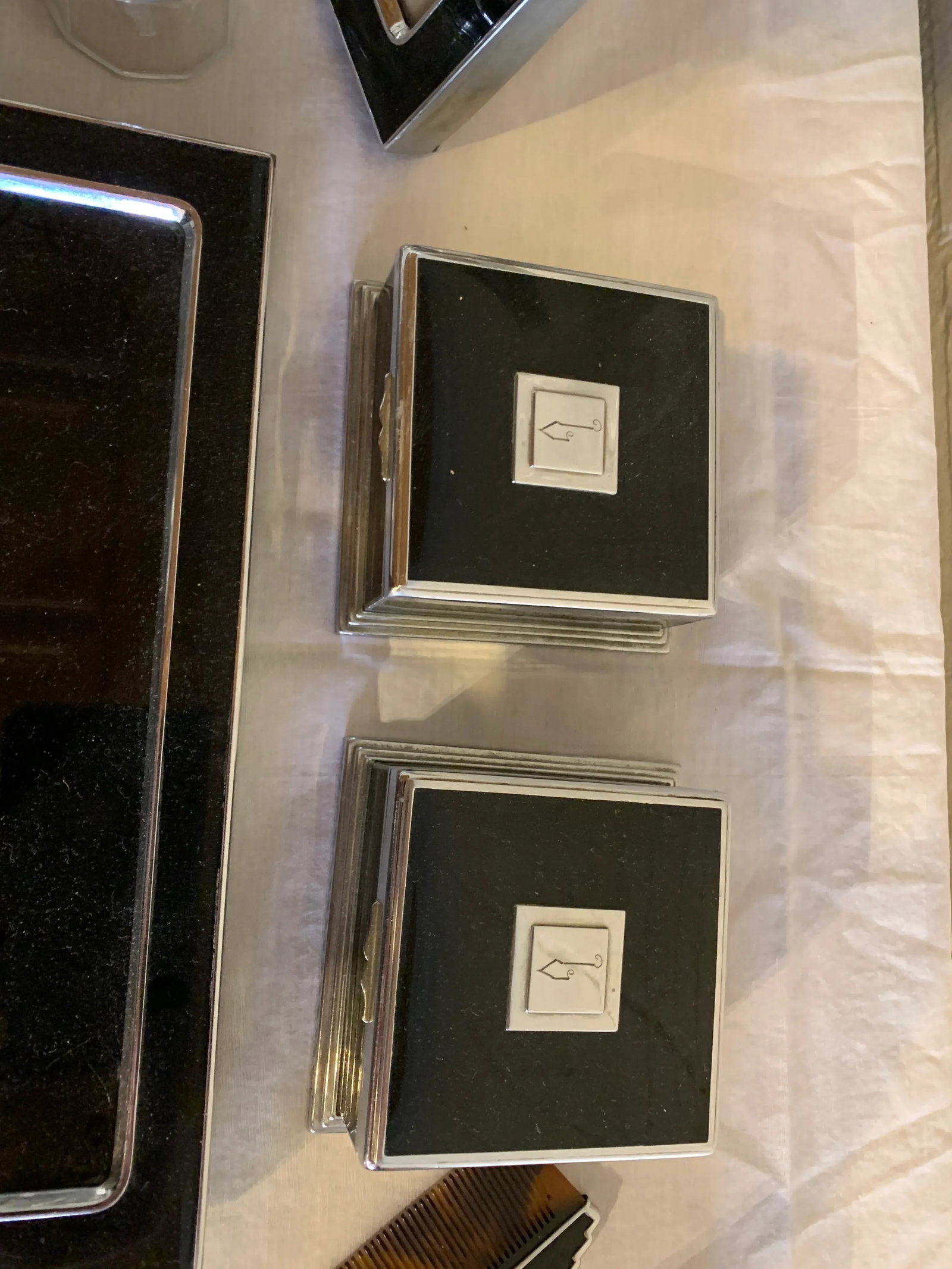 1930s Art Deco Vanity Set, 13 Pieces - 4