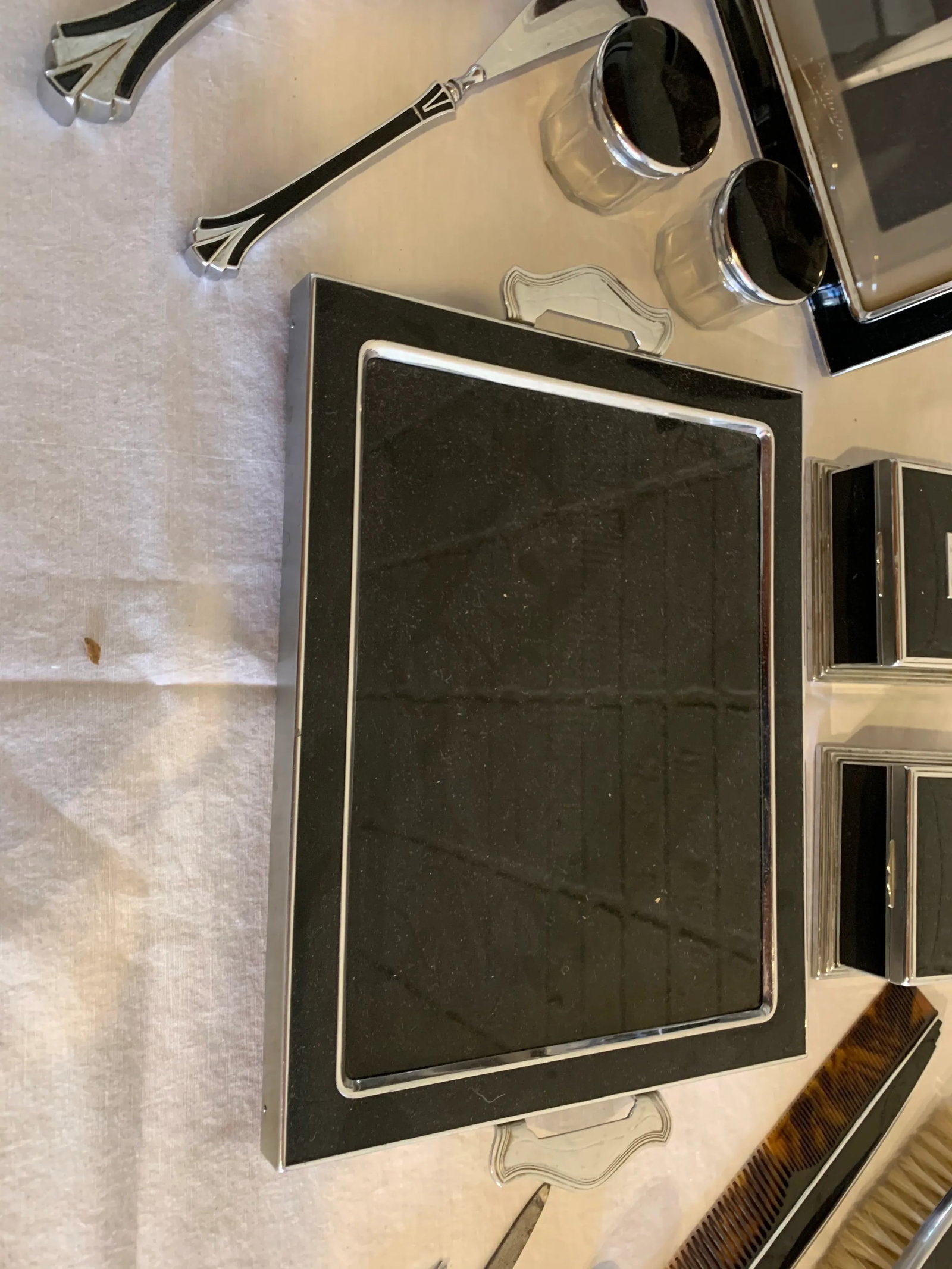 1930s Art Deco Vanity Set, 13 Pieces - 5