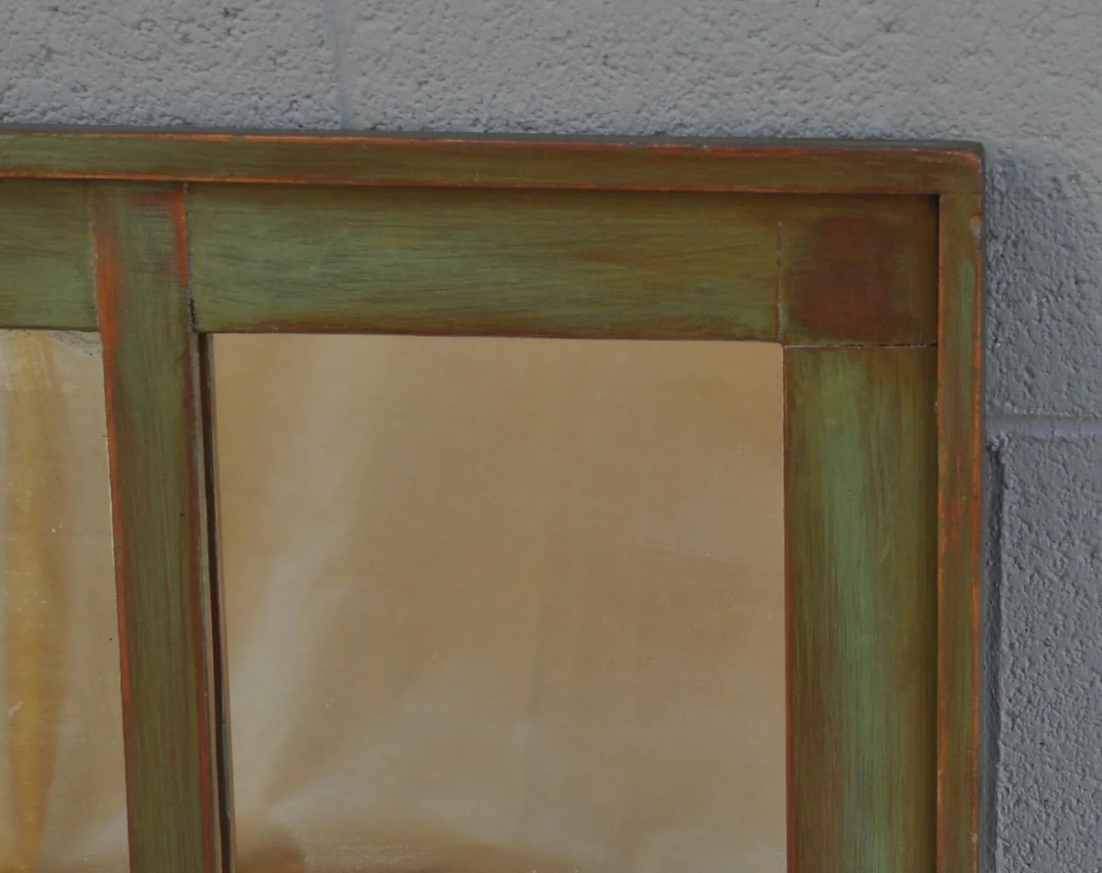 Antique 1920s 3 Panels Wall Mirror in Painted Wood Frame - 6