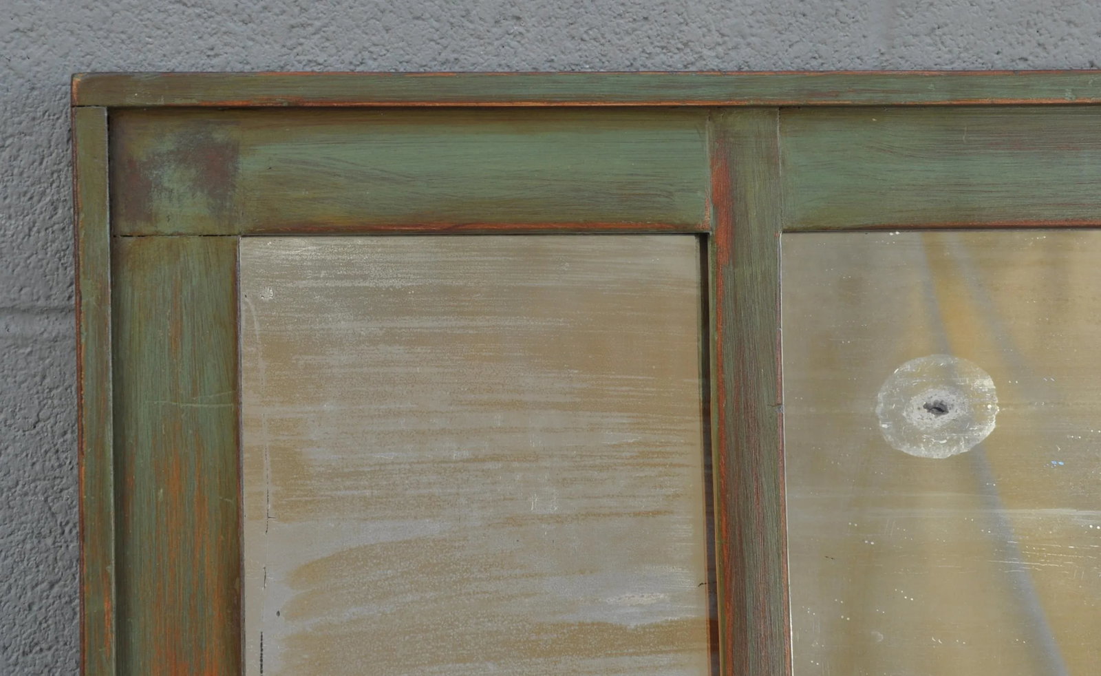 Antique 1920s 3 Panels Wall Mirror in Painted Wood Frame - 7