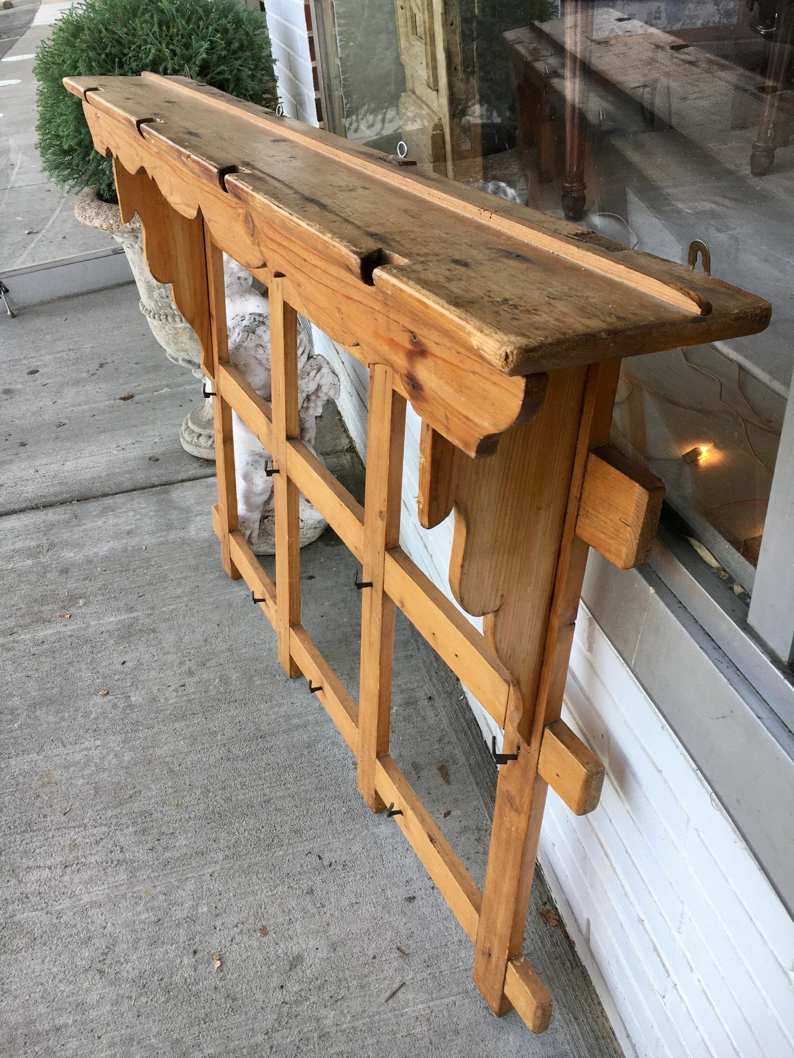Antique Pine Coat/Hat/Pot Rack - 2