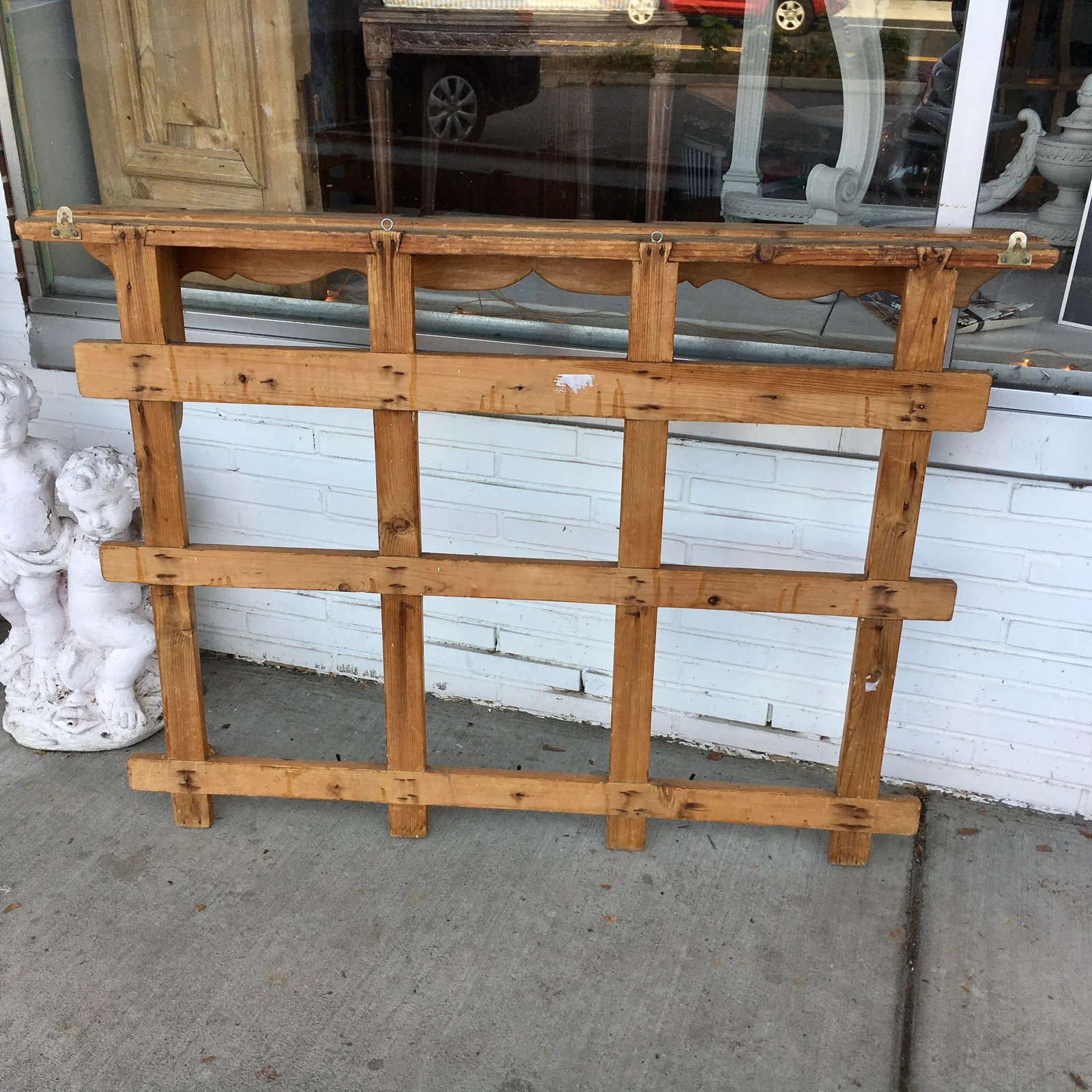 Antique Pine Coat/Hat/Pot Rack - 6