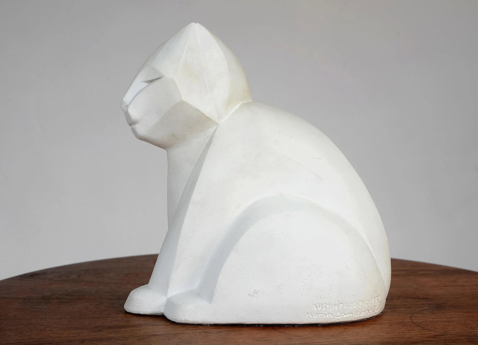 Austin Productions Karin Swildens Art Deco Cubist Cat Sculpture - 2