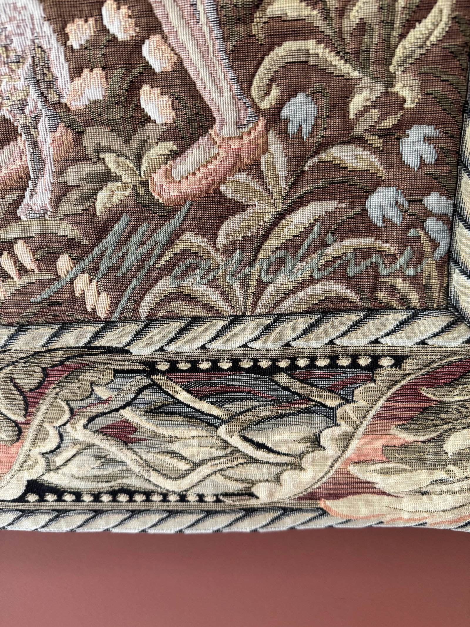 Vintage Aubusson Style Tapestry With Medieval Design - 7