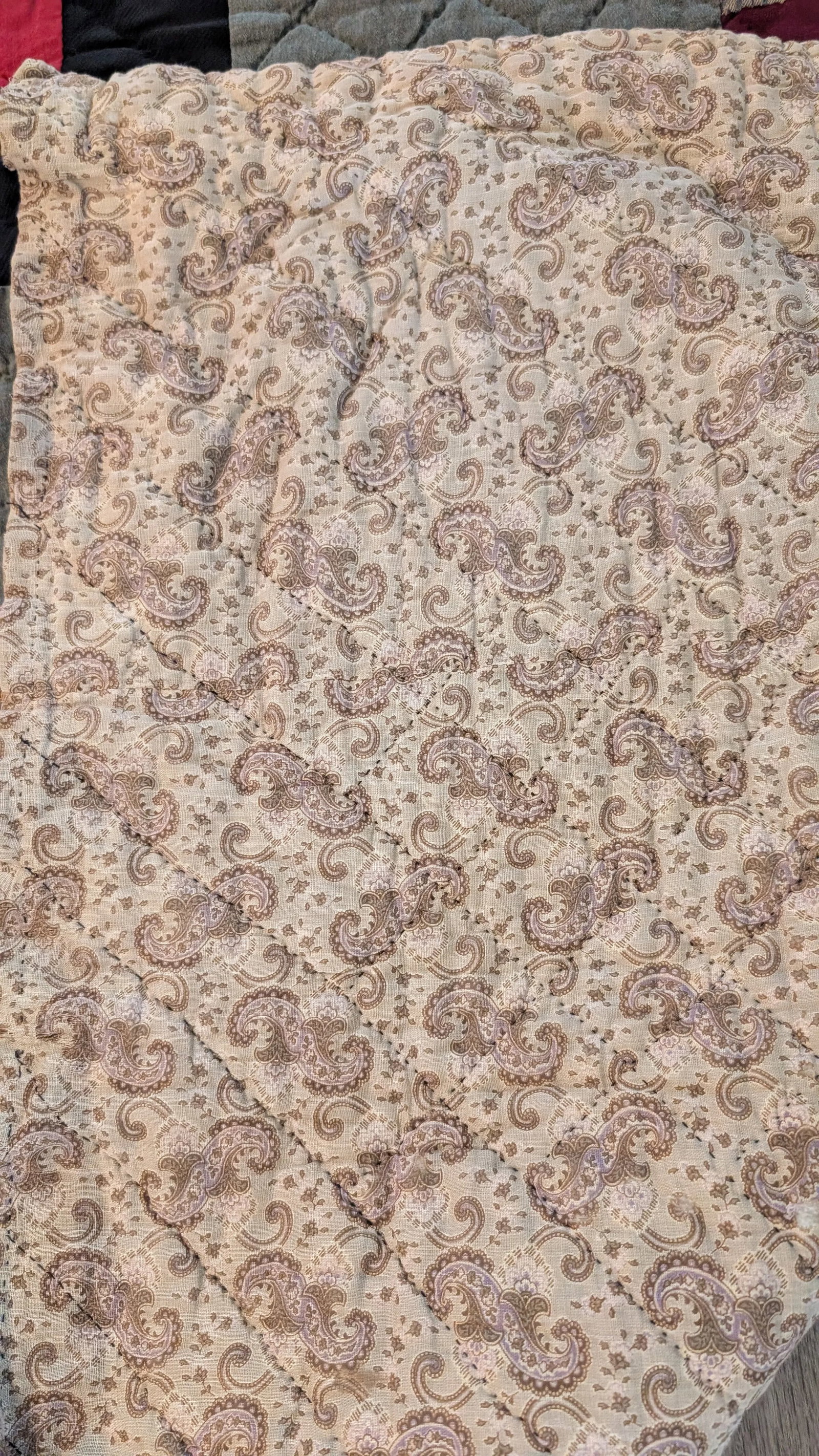 Vintage Country Style Handmade Block Quilt - 11