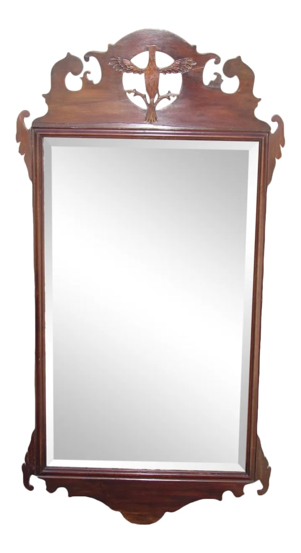 18th. Century English Mahogany Wall Mirror (1 of 9)