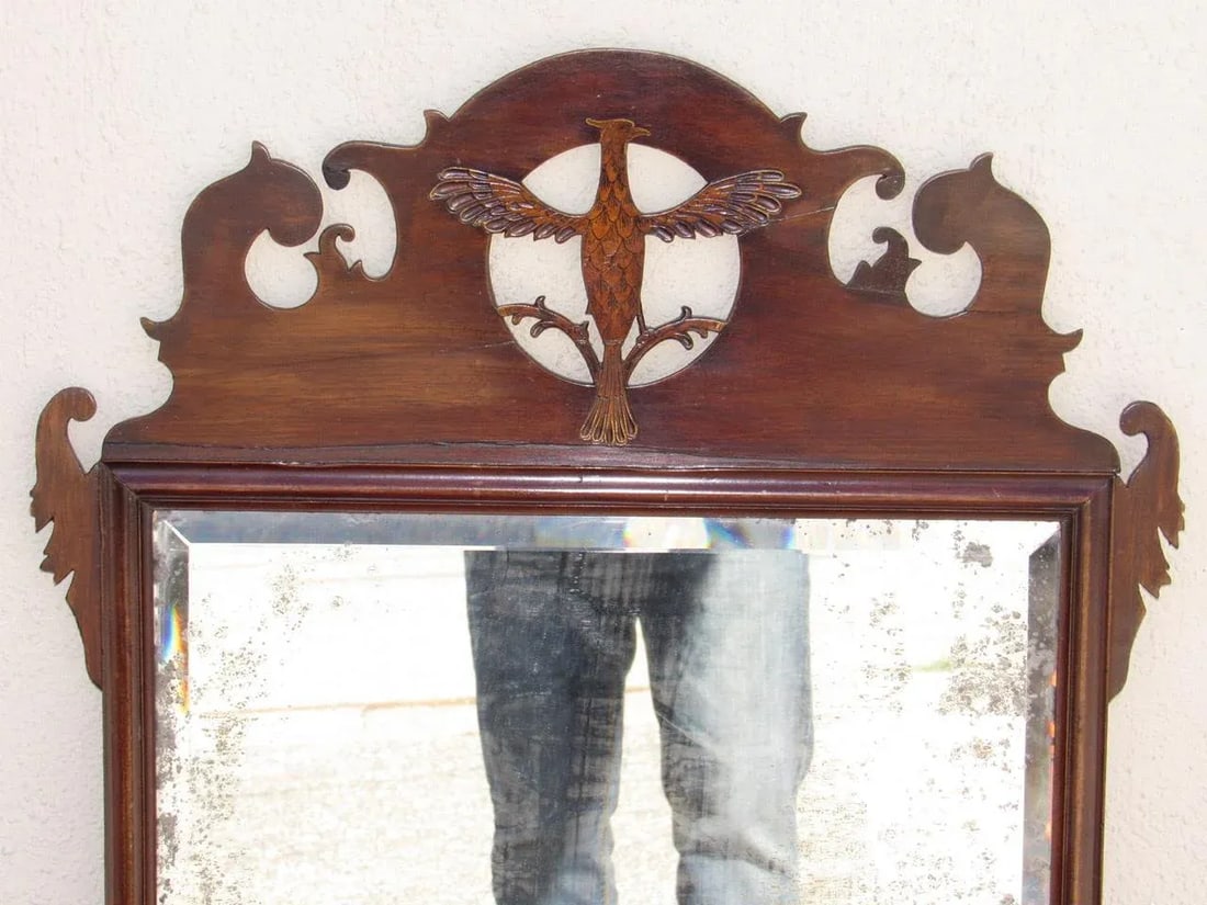 18th. Century English Mahogany Wall Mirror - 2