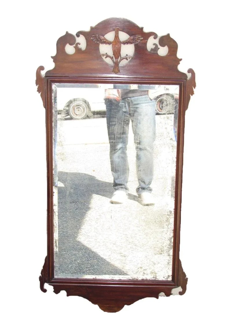 18th. Century English Mahogany Wall Mirror - 9