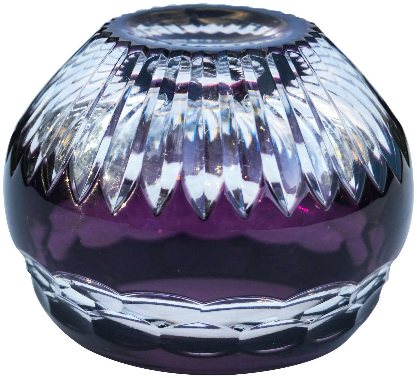 Purple Crystal Candle Holder - 6