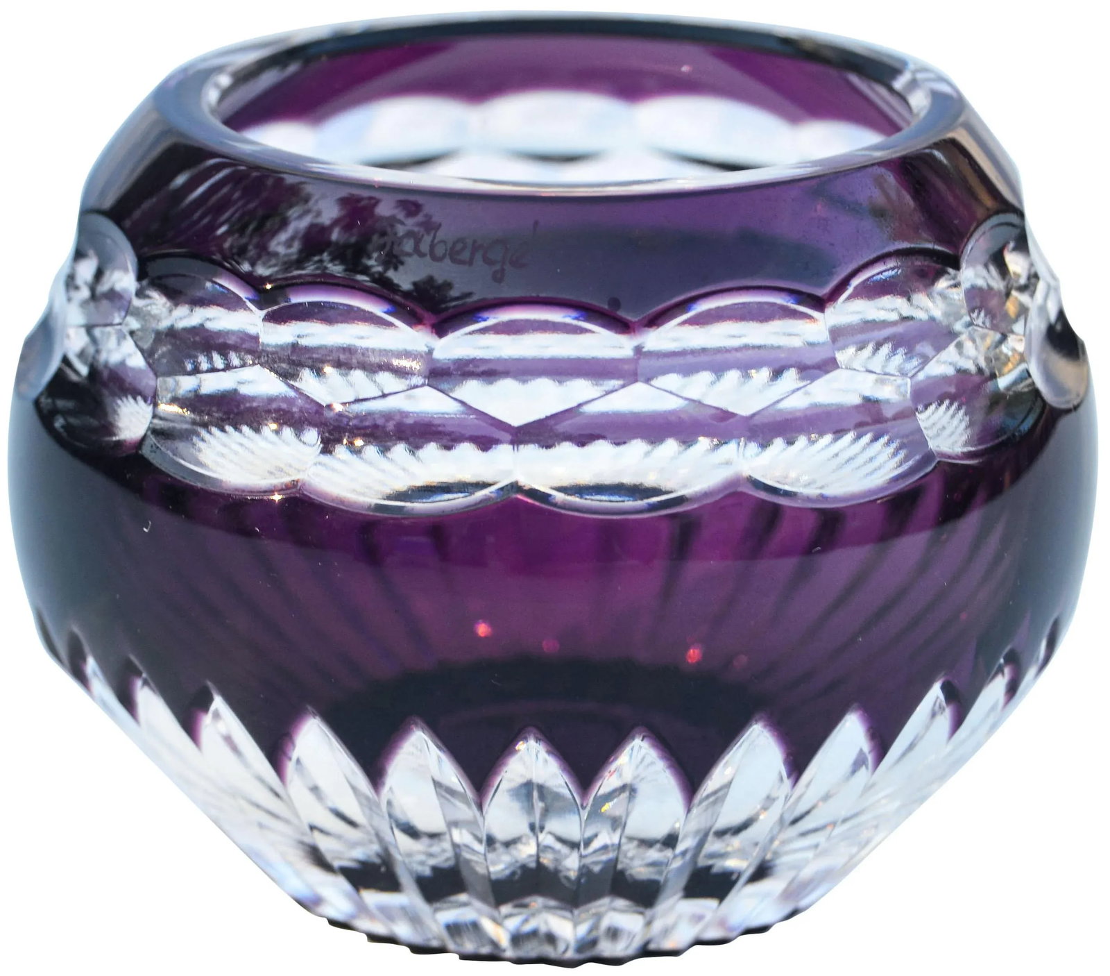 Purple Crystal Candle Holder - 7
