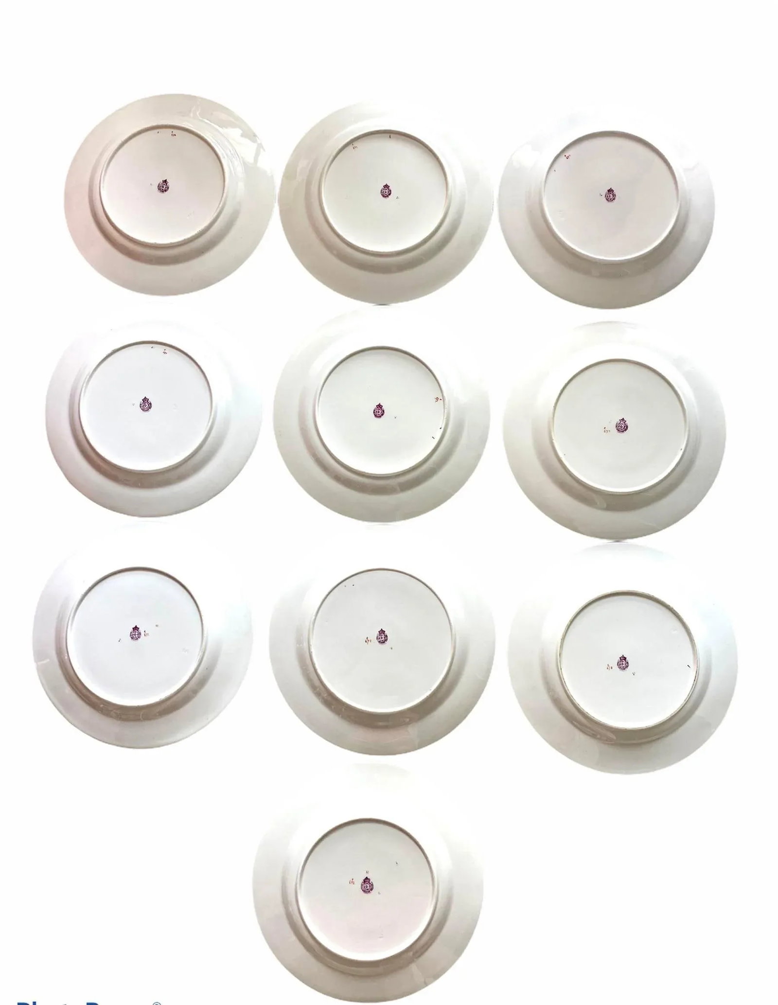 Mid 20th Century Royal Worcester Chinoiserie Pink Lotus Dinner Plates - Set of 10 - 4