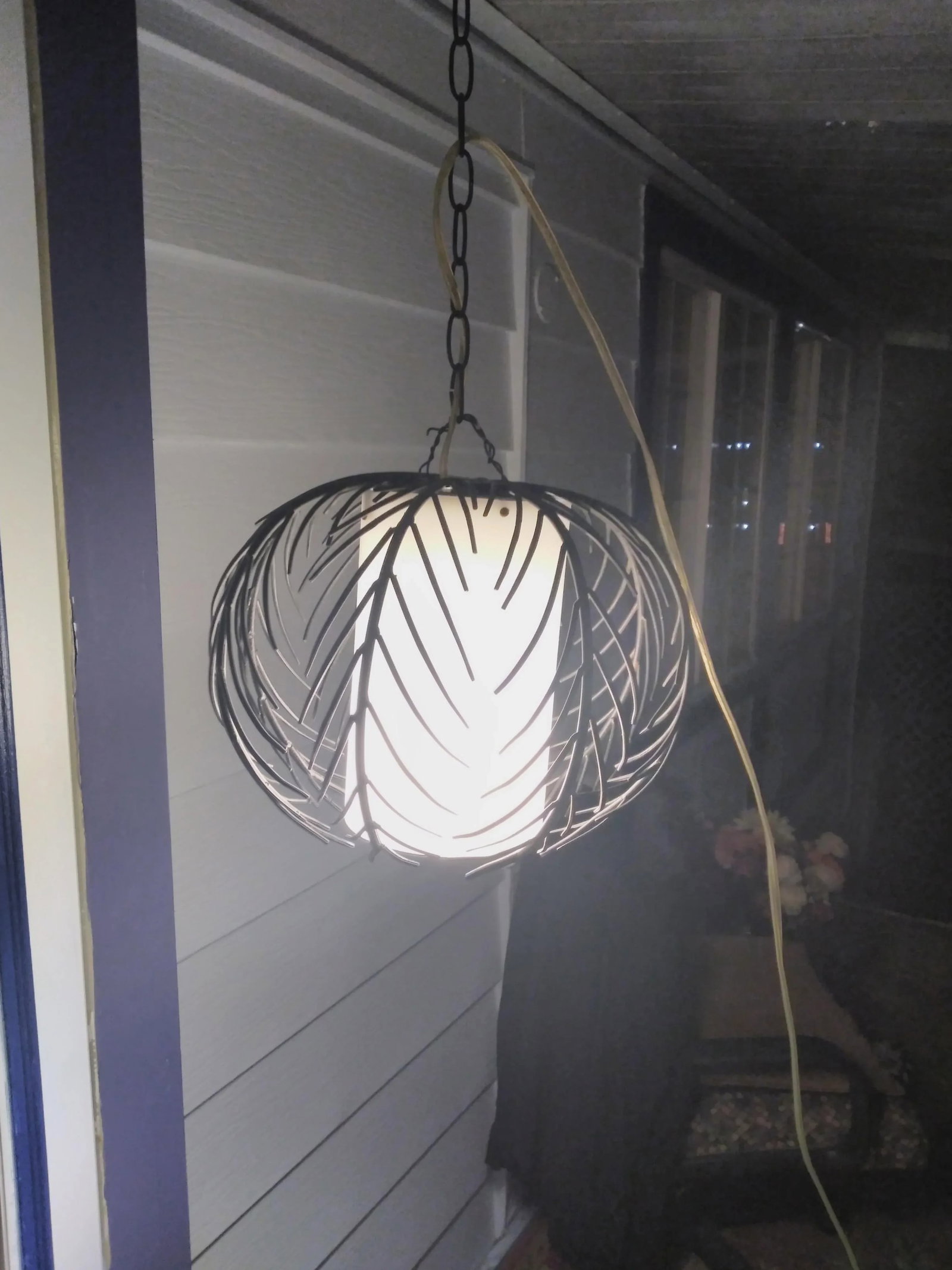 1970s Mid-Century Steel and Acrylic Pendant Lamp - 6