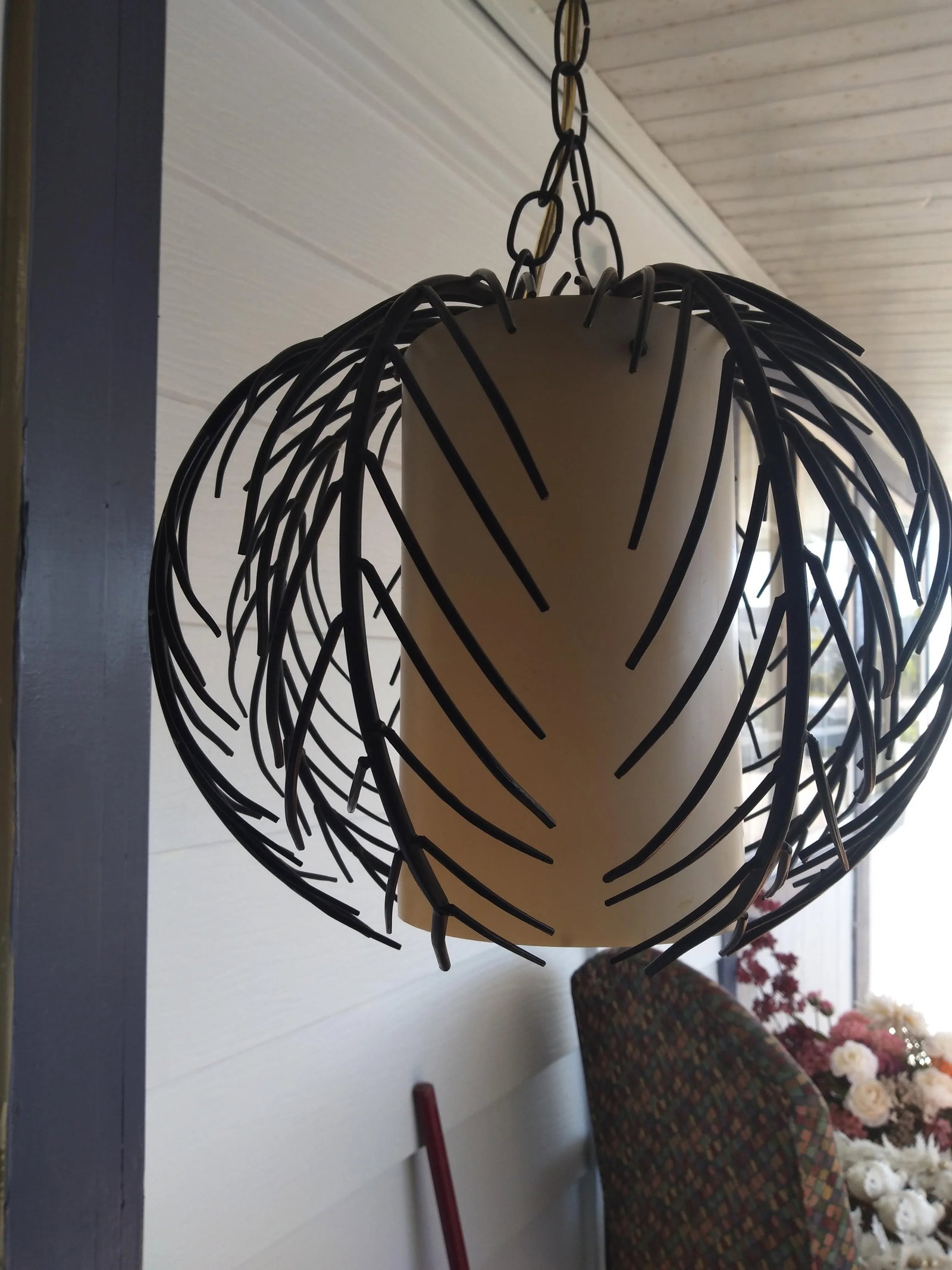 1970s Mid-Century Steel and Acrylic Pendant Lamp - 8