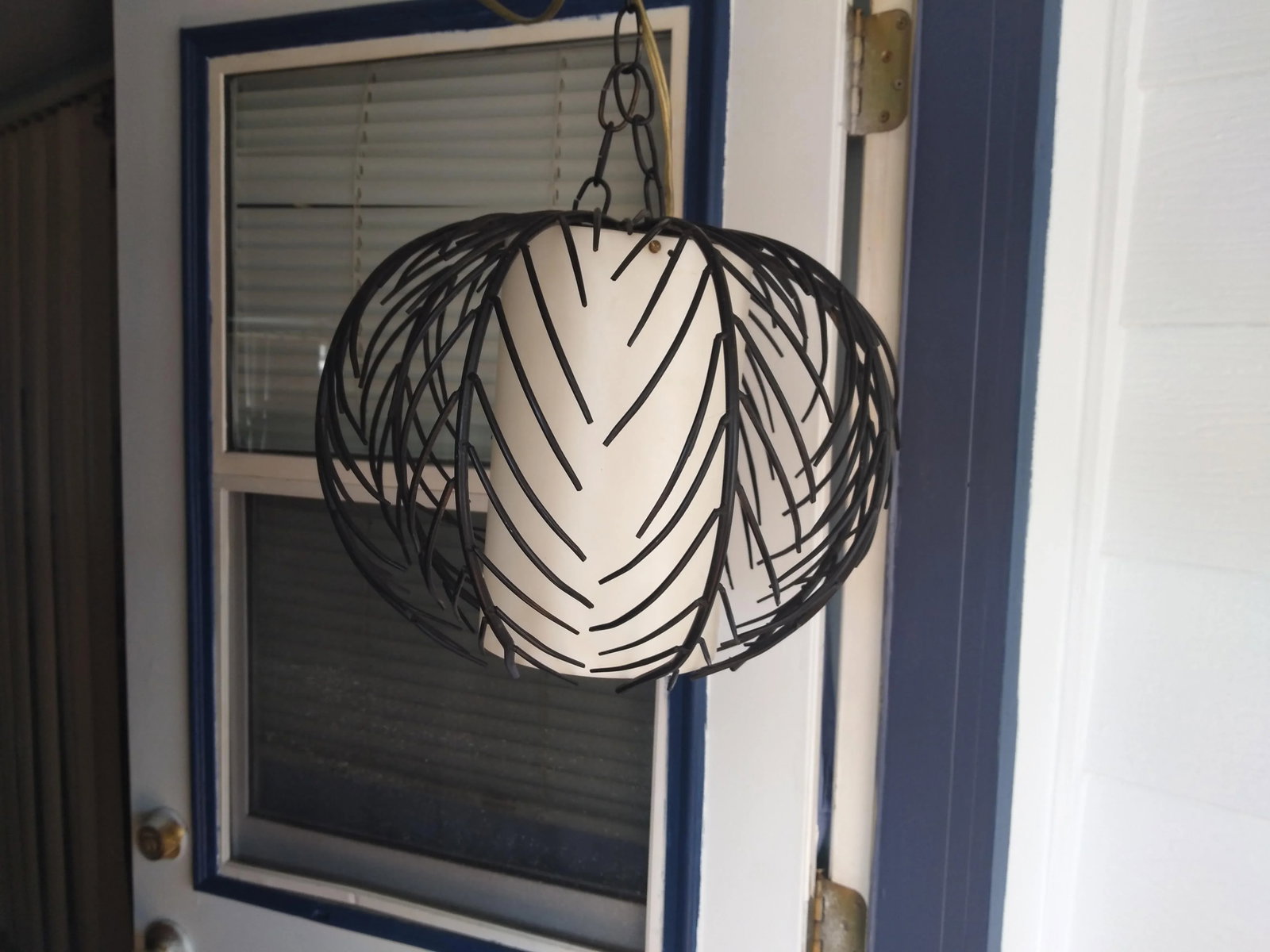 1970s Mid-Century Steel and Acrylic Pendant Lamp - 9