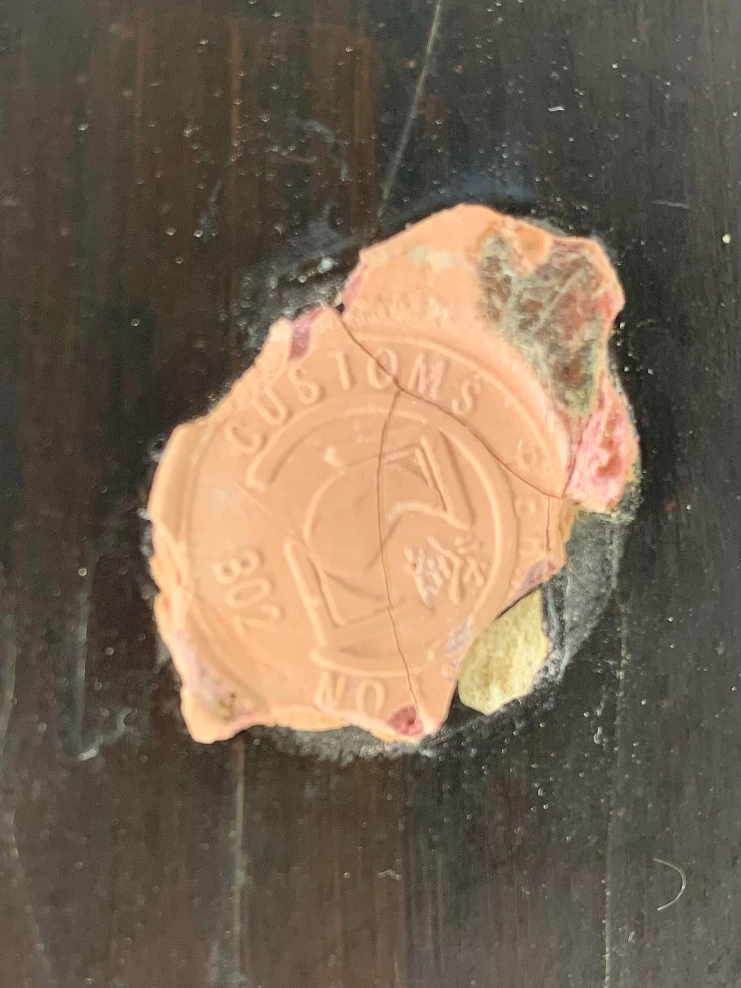 Antique Chinese Hand-Painted Leather Covered Pillow Box - 11