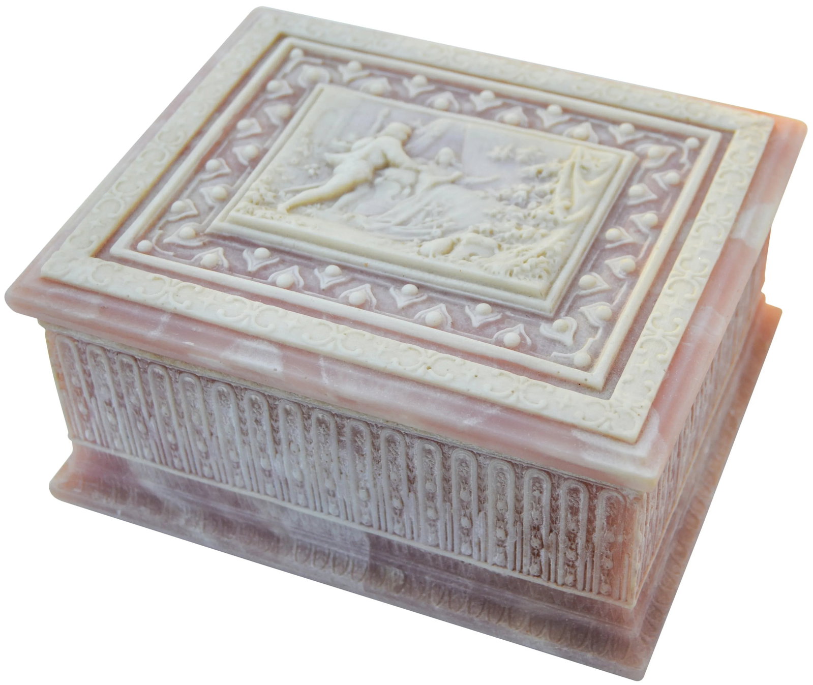Mid-Century Pink Incolay Stone Box - 3