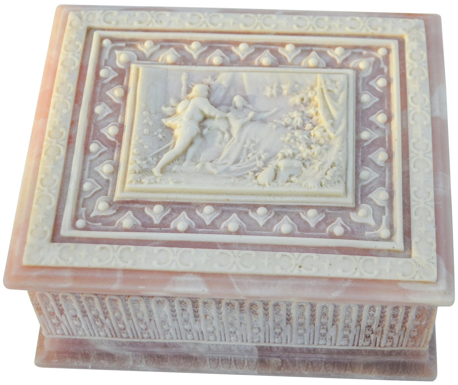 Mid-Century Pink Incolay Stone Box - 4