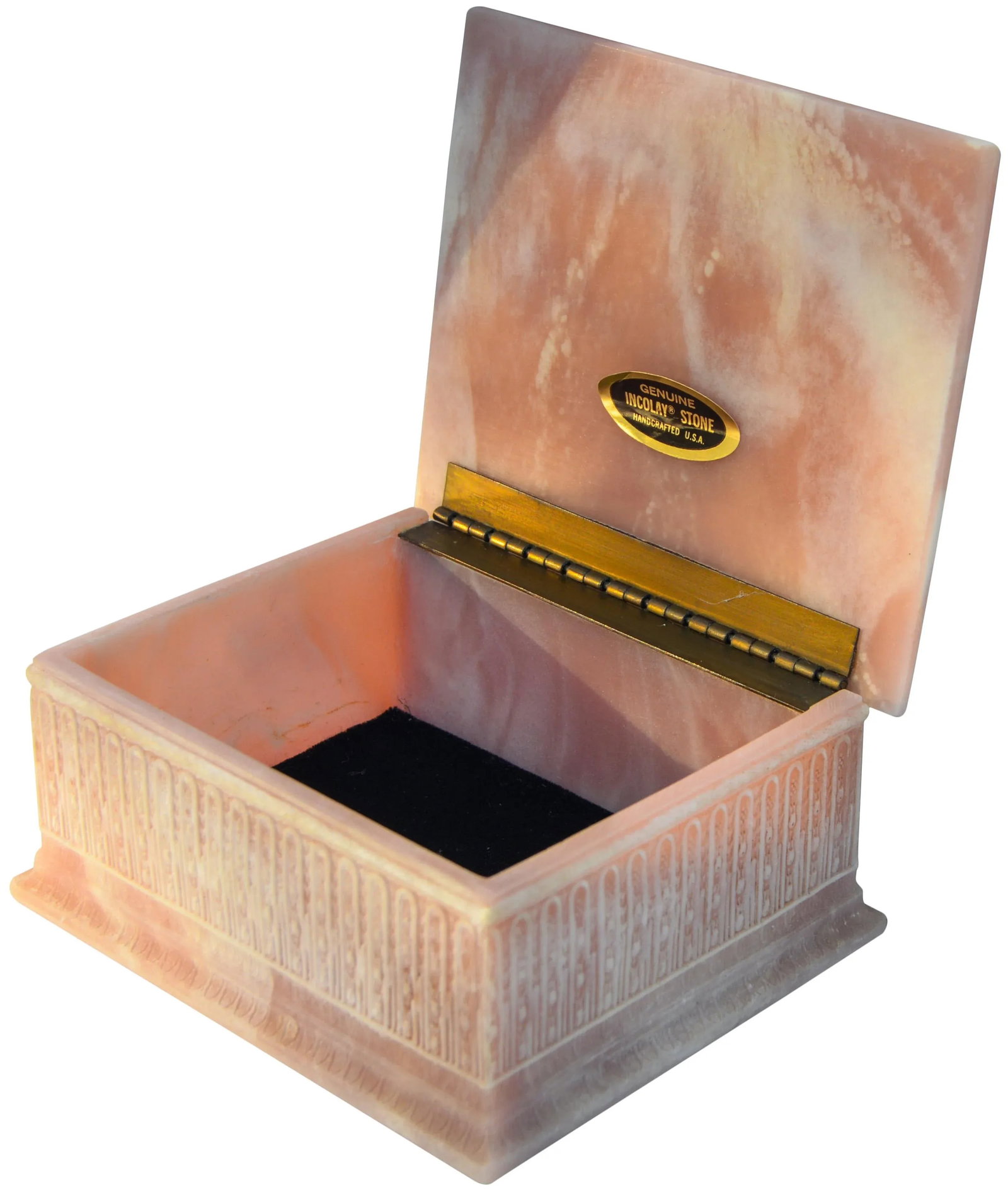 Mid-Century Pink Incolay Stone Box - 5