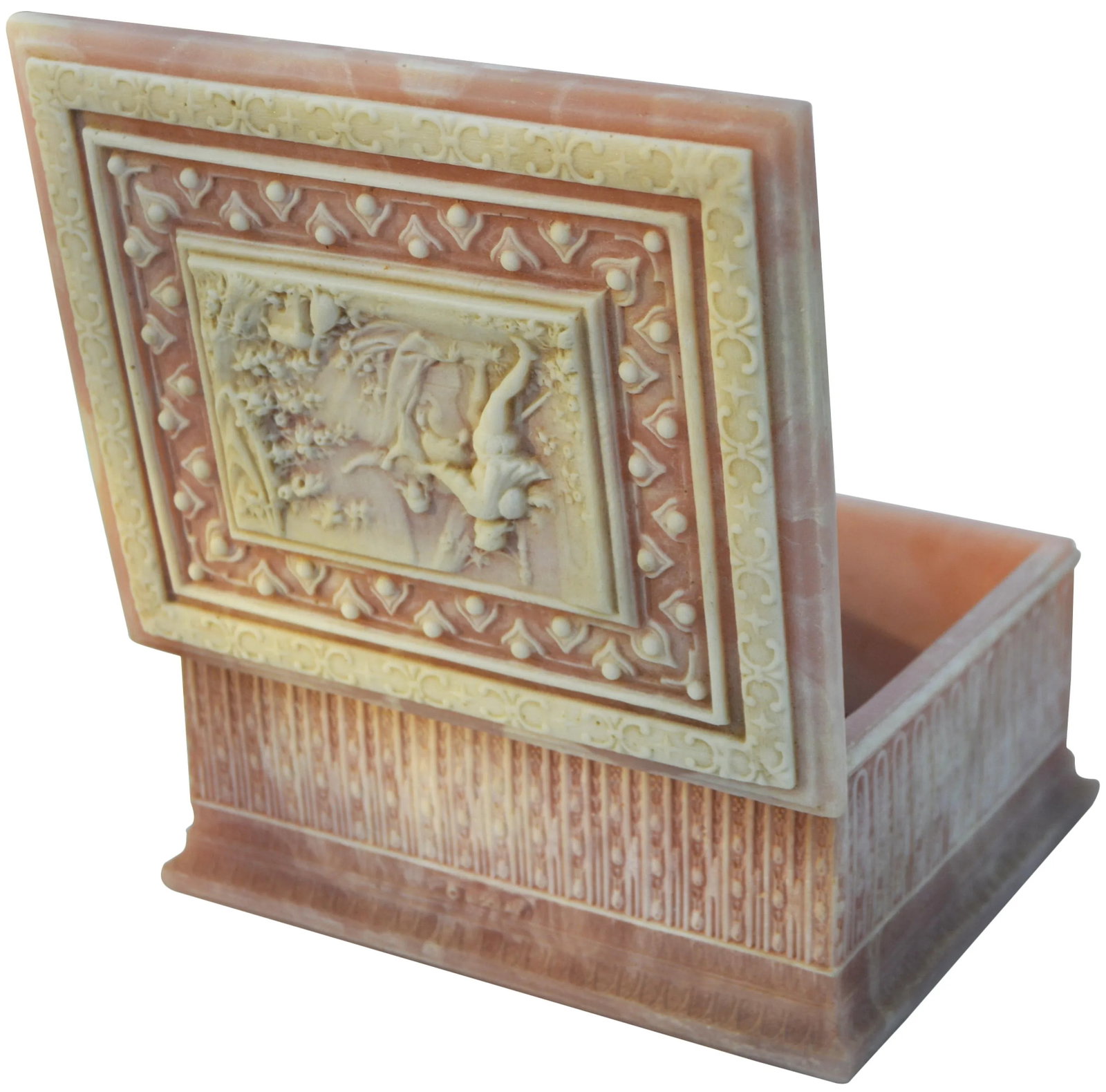 Mid-Century Pink Incolay Stone Box - 6