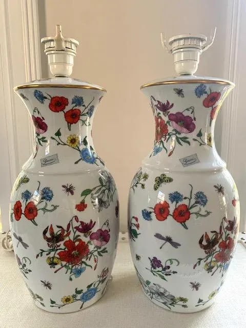 Gucci Limoges Bernardaud Lamps - a Pair - 11