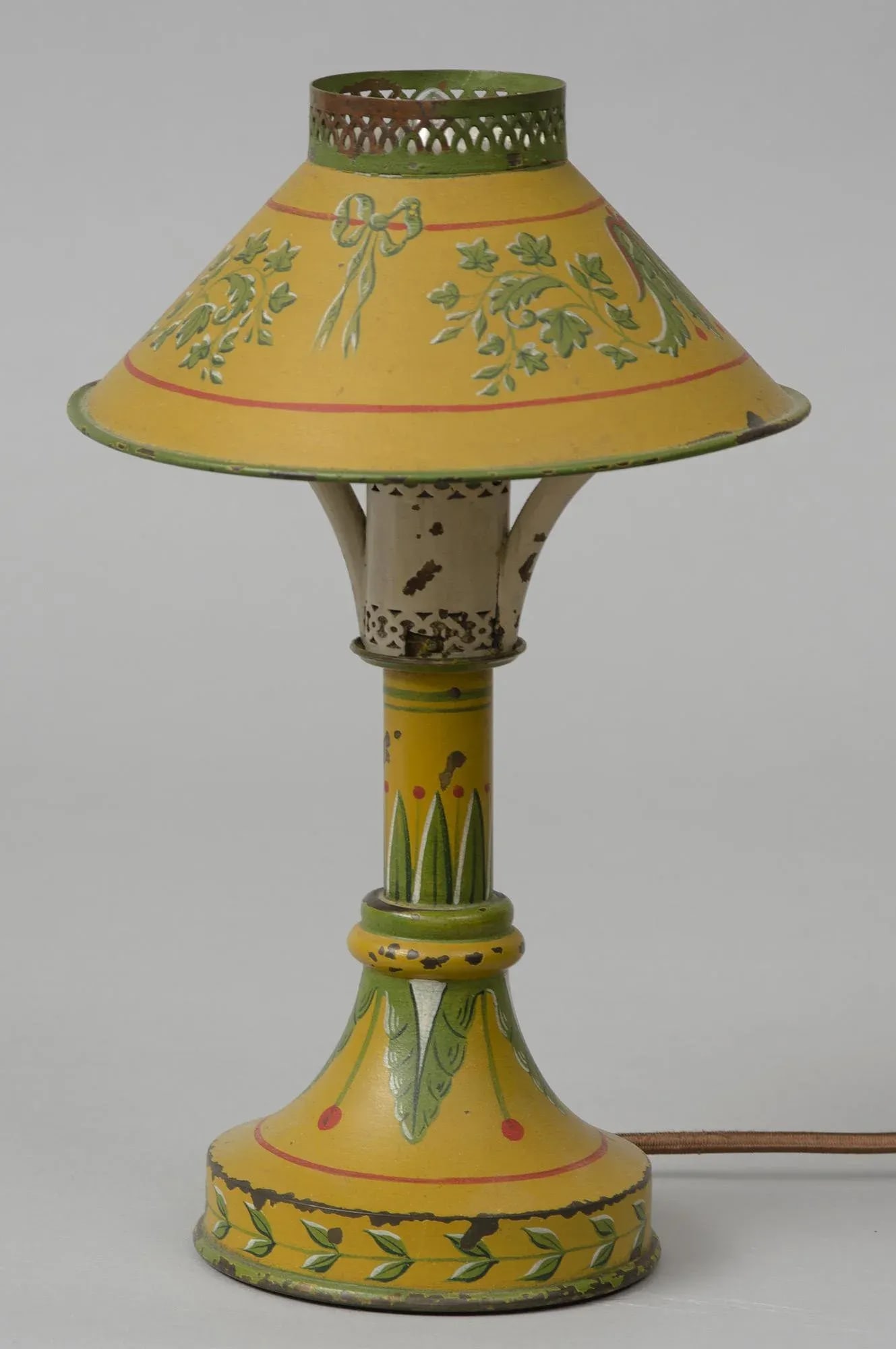 Antique French Tole Night Light, Circa 1900 - 2