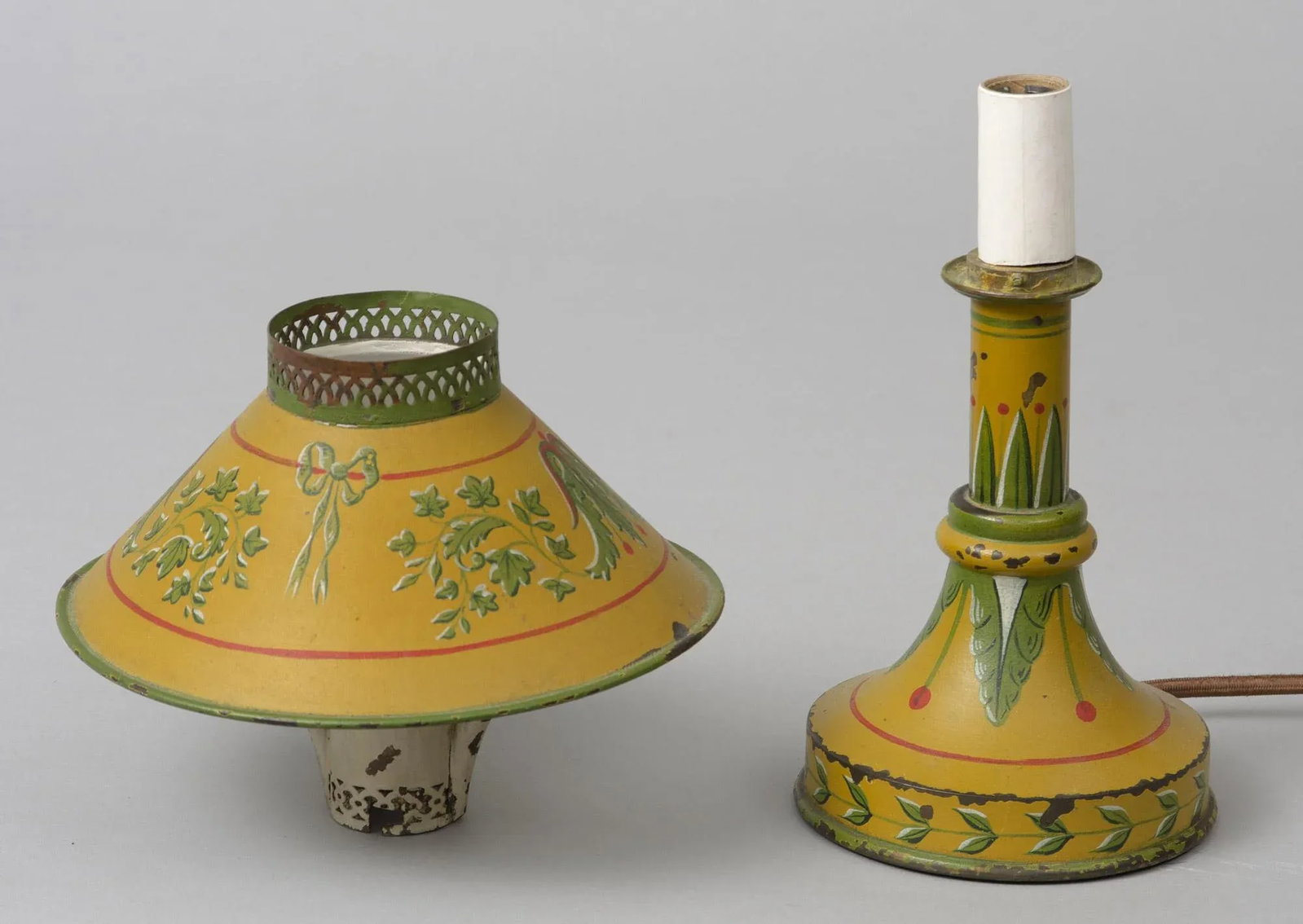 Antique French Tole Night Light, Circa 1900 - 3
