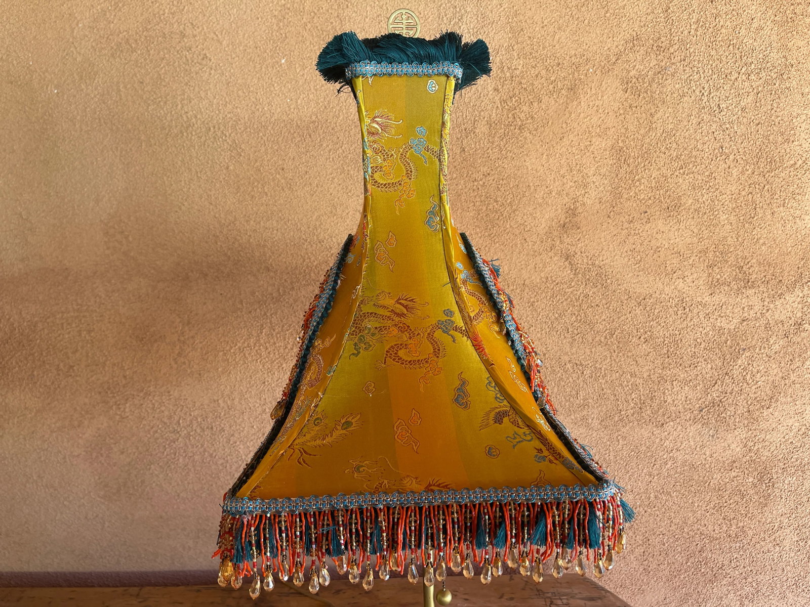 Large Single Penny Long Couture Eiffel Tower Lamp Shade - 6
