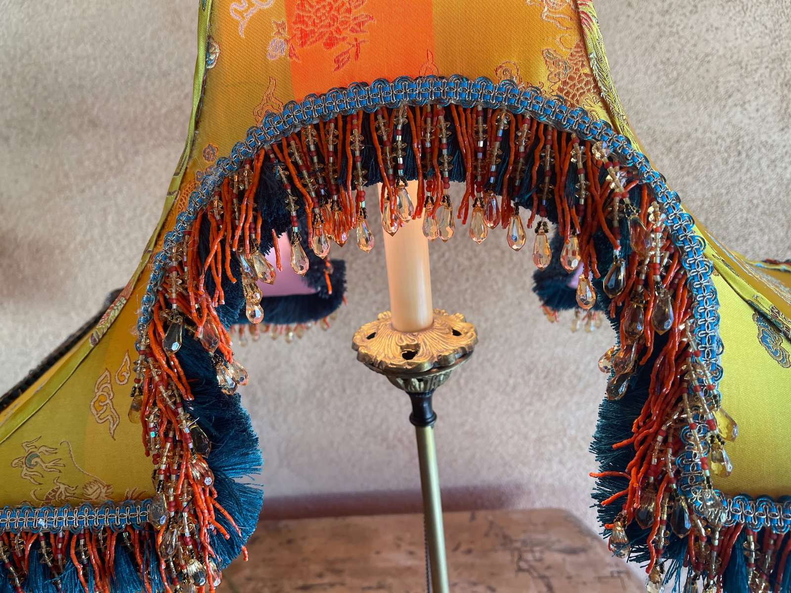 Large Single Penny Long Couture Eiffel Tower Lamp Shade - 8