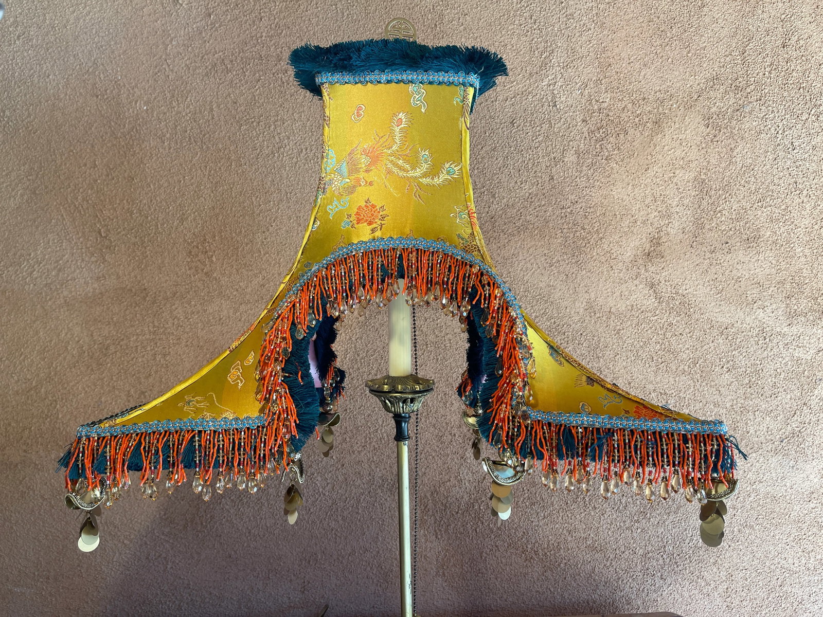 Large Single Penny Long Couture Eiffel Tower Lamp Shade - 9